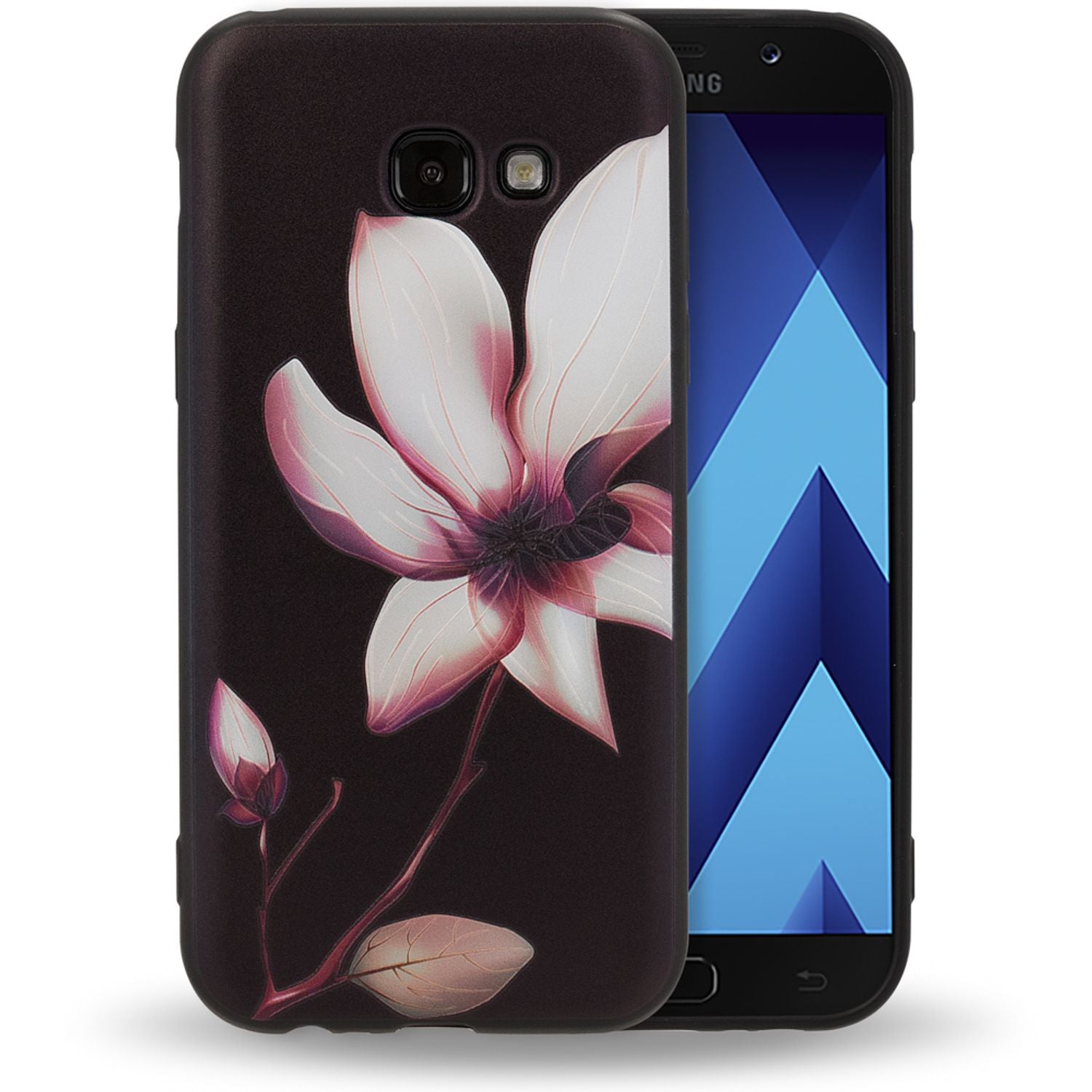 Samsung Galaxy A5 (17) Handy Hülle von NALIA, Slim TPU Silikon Motiv Case Cover Cherry Blossom NALIA
