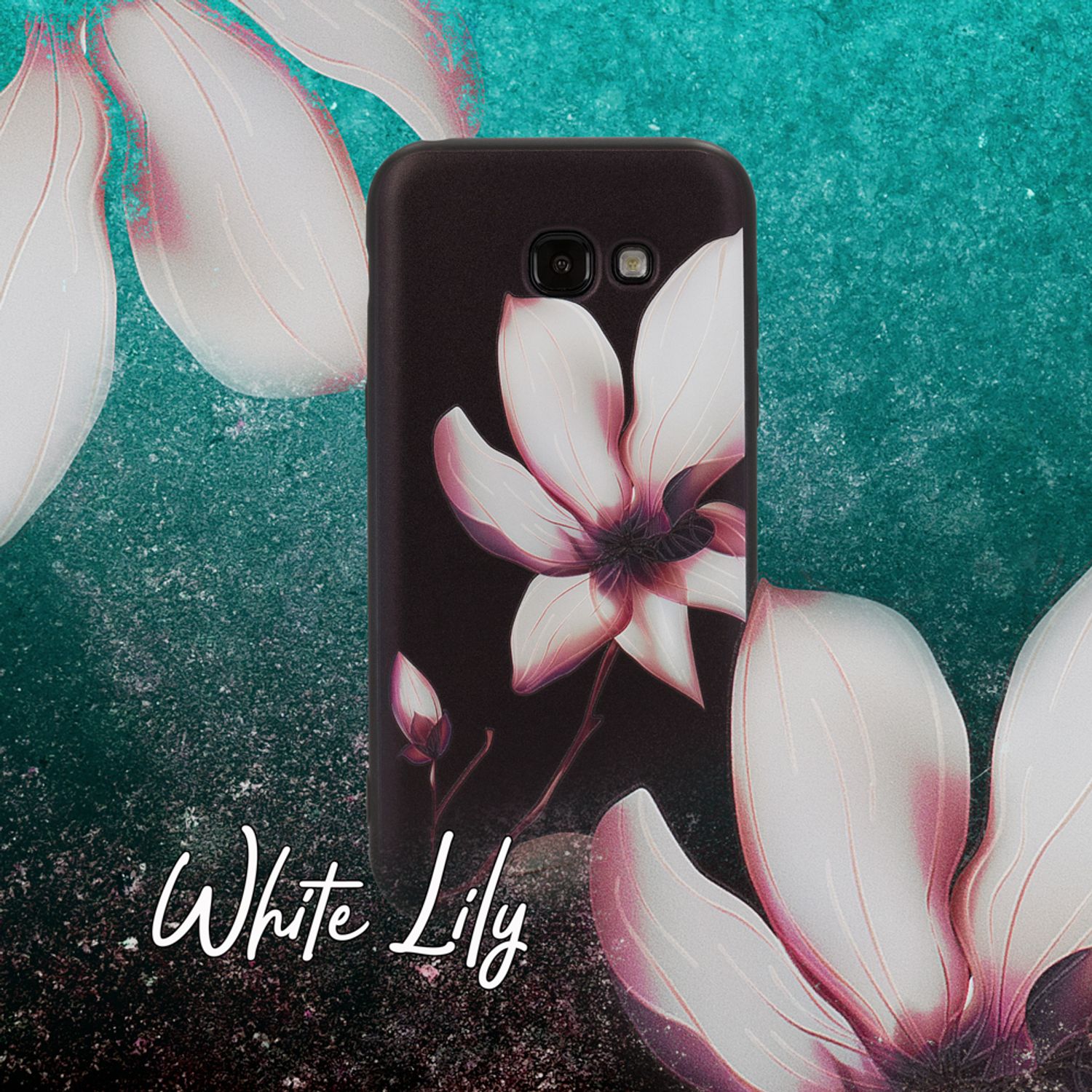 Samsung Galaxy A5 (17) Handy Hülle von NALIA, Slim TPU Silikon Motiv Case Cover Cherry Blossom NALIA