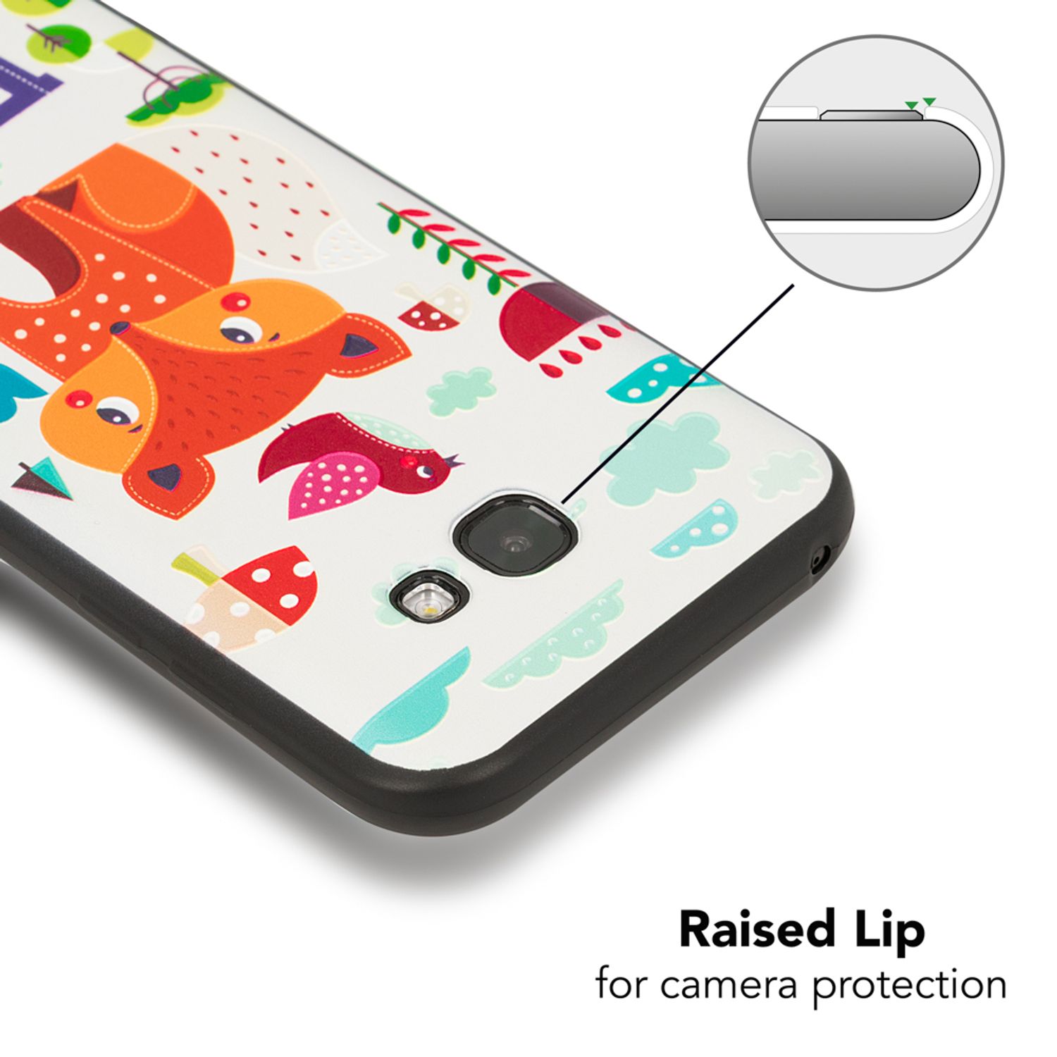 Samsung Galaxy A5 (17) Handy Hülle von NALIA, Slim TPU Silikon Motiv Case Cover Fox NALIA