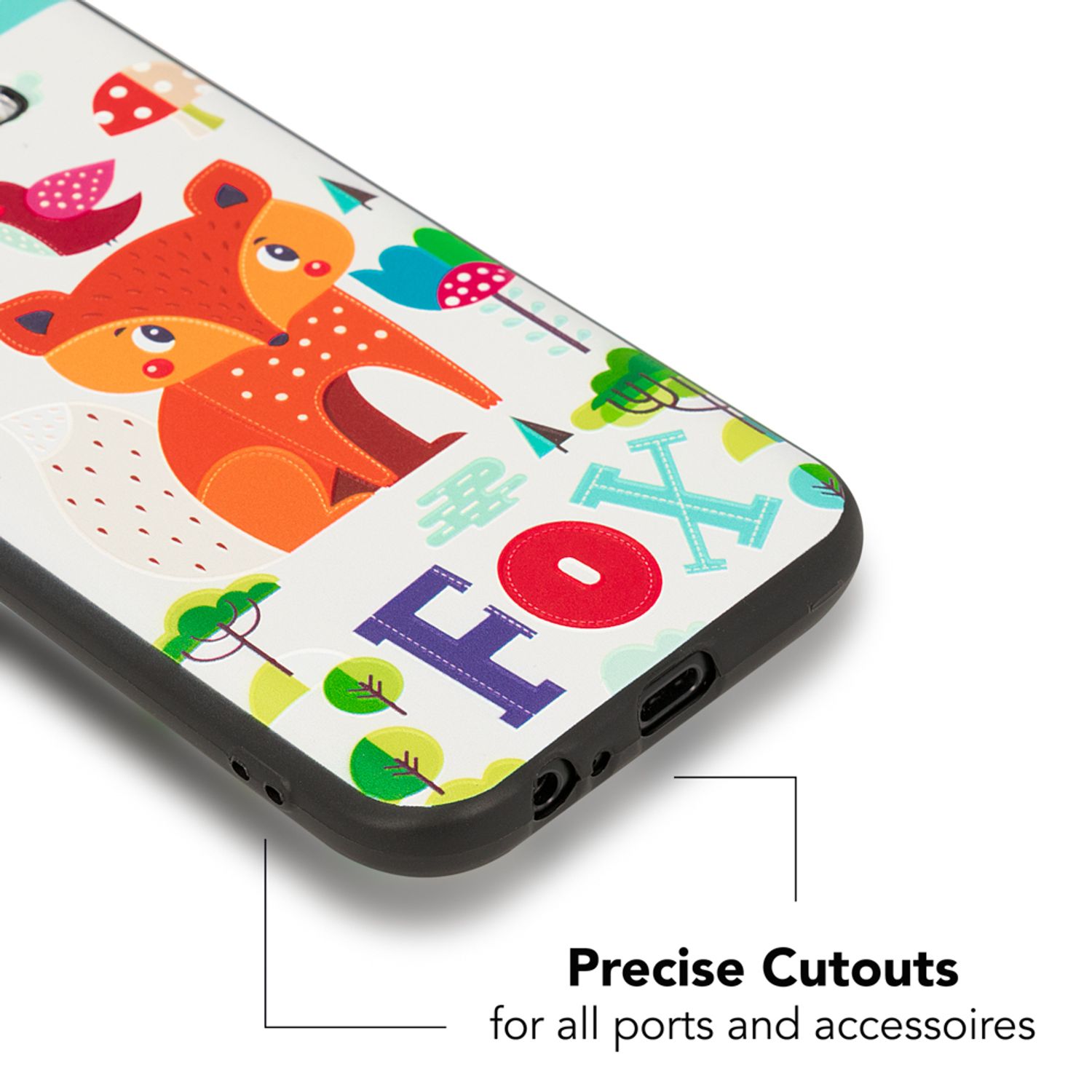 Samsung Galaxy A5 (17) Handy Hülle von NALIA, Slim TPU Silikon Motiv Case Cover Fox NALIA