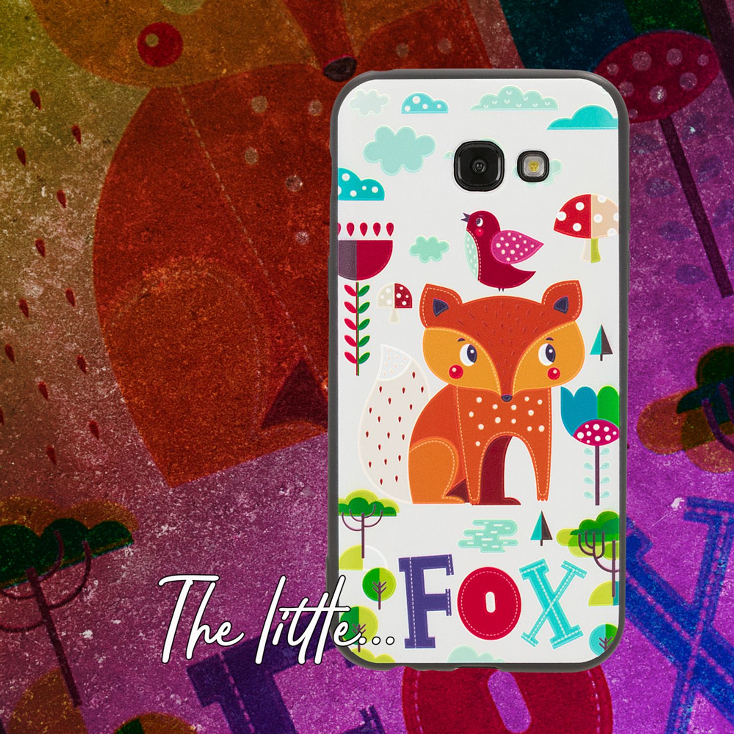 Samsung Galaxy A5 (17) Handy Hülle von NALIA, Slim TPU Silikon Motiv Case Cover Fox NALIA