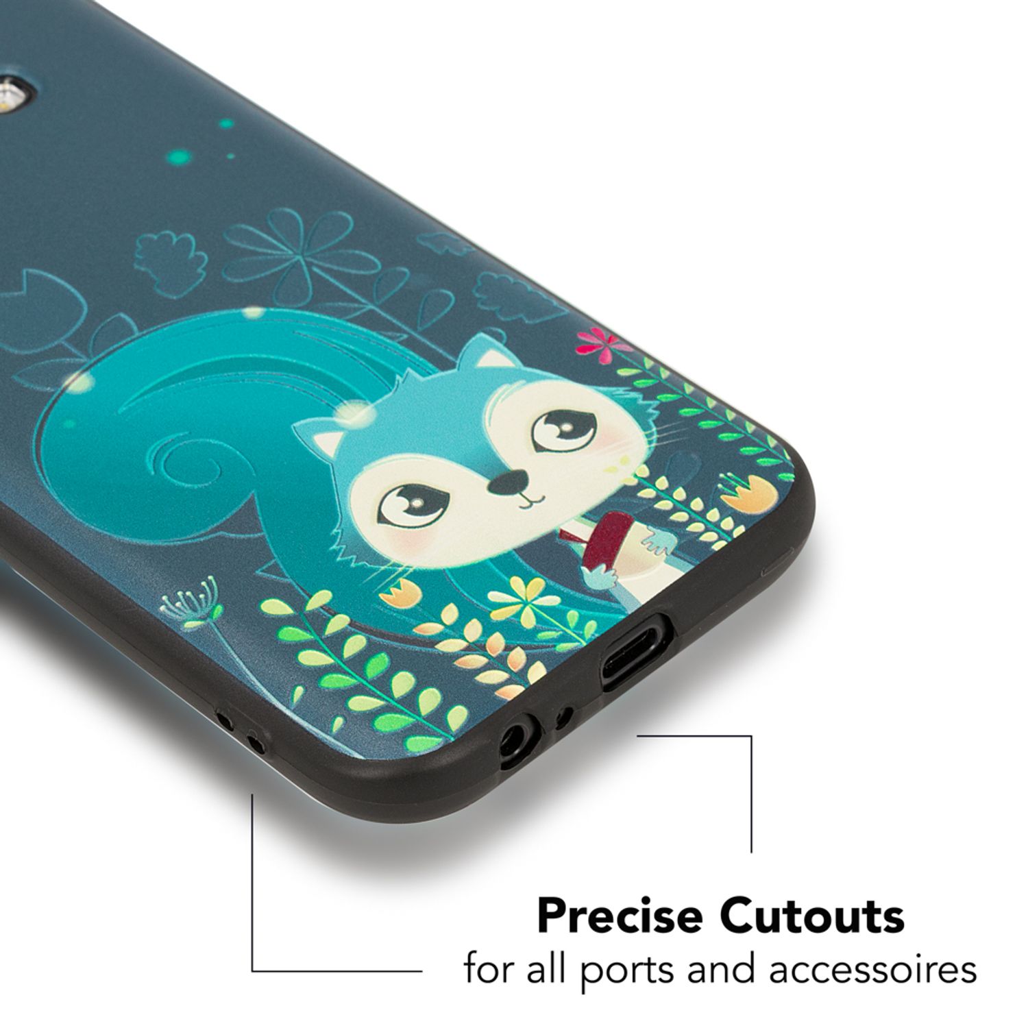 Samsung Galaxy A5 (17) Handy Hülle von NALIA, Slim TPU Silikon Motiv Case Cover Squirrel NALIA