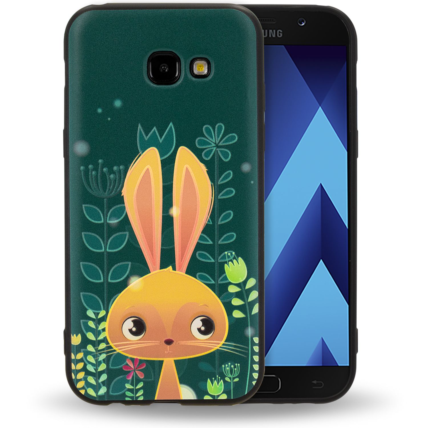 Samsung Galaxy A5 (17) Handy Hülle von NALIA, Slim TPU Silikon Motiv Case Cover Bunny NALIA