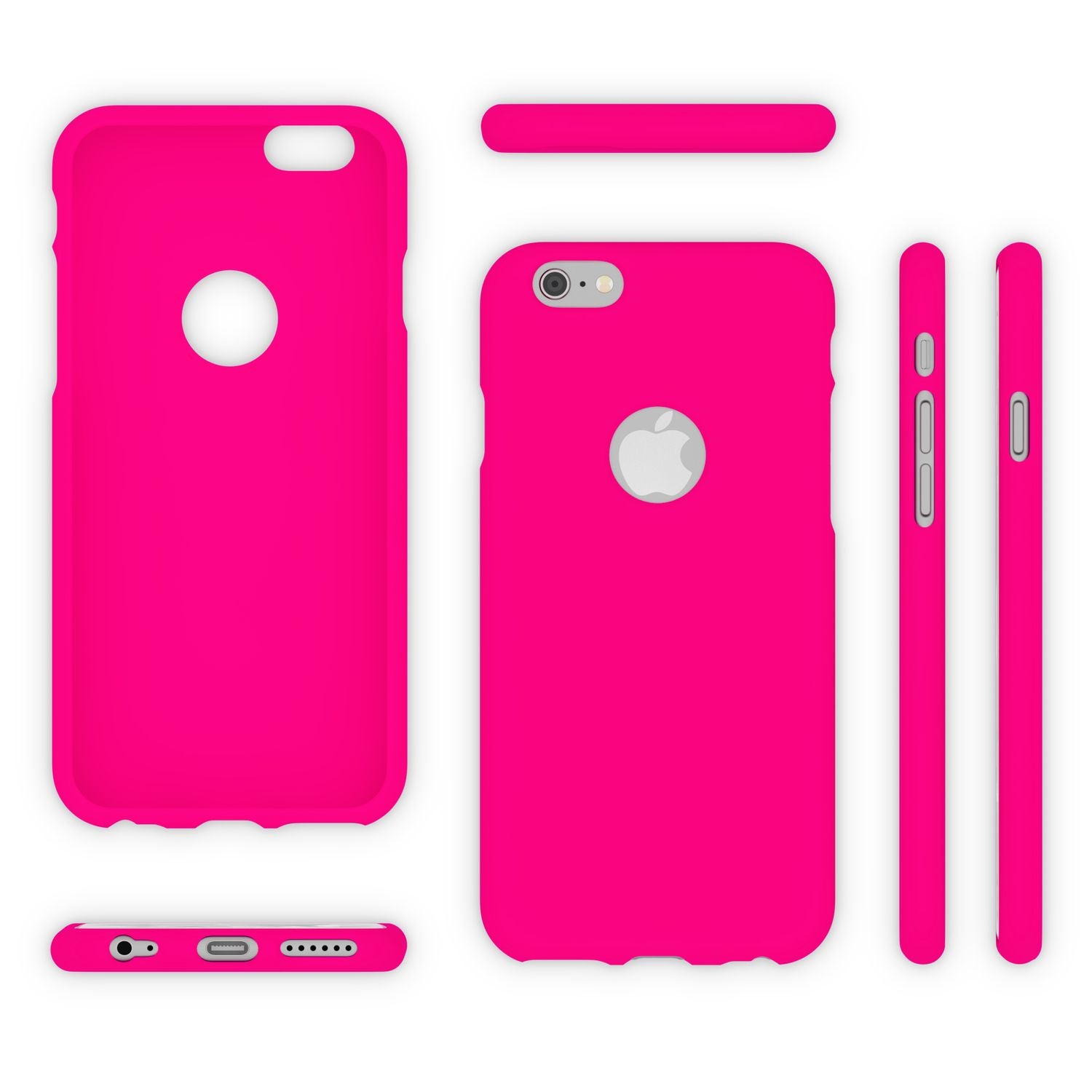 iPhone 6 6S Hülle Handyhülle von NALIA, Ultra Slim TPU Silikon Cover Neon Case Pink NALIA Protective Hülle
