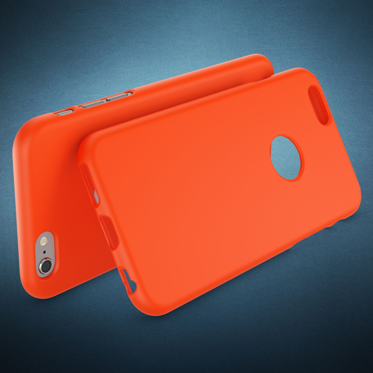 iPhone 6 6S Hülle Handyhülle von NALIA, Ultra Slim TPU Silikon Cover Neon Case Orange NALIA Protective Hülle