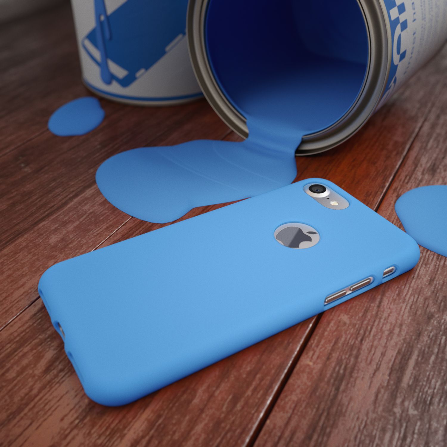 Apple iPhone 7 Handy Hülle von NALIA, Slim Silikon Neon Case Dünnes Phone Cover Blau NALIA Protective Hülle