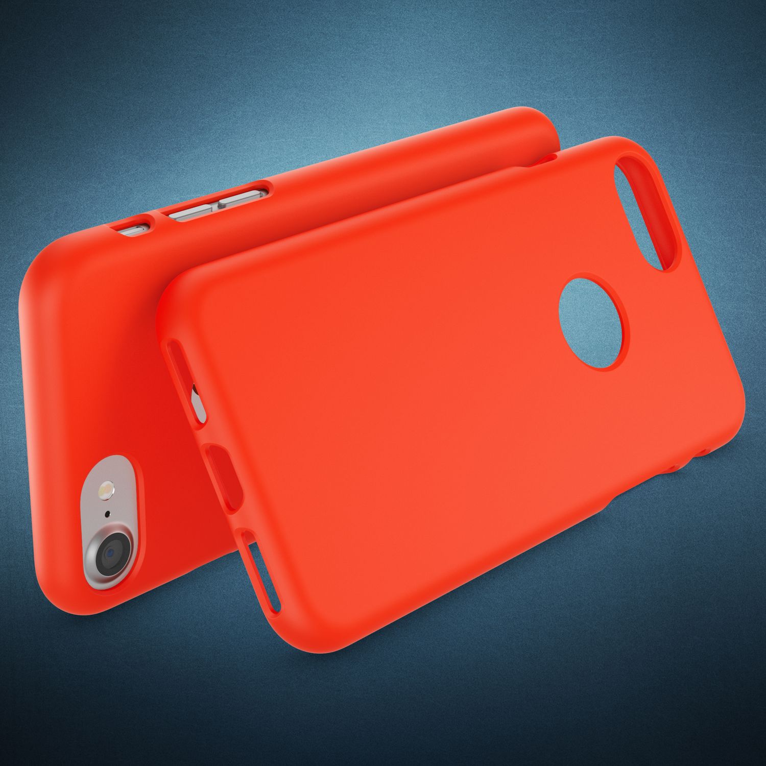 Apple iPhone 7 Handy Hülle von NALIA, Slim Silikon Neon Case Dünnes Phone Cover Orange NALIA Protective Hülle