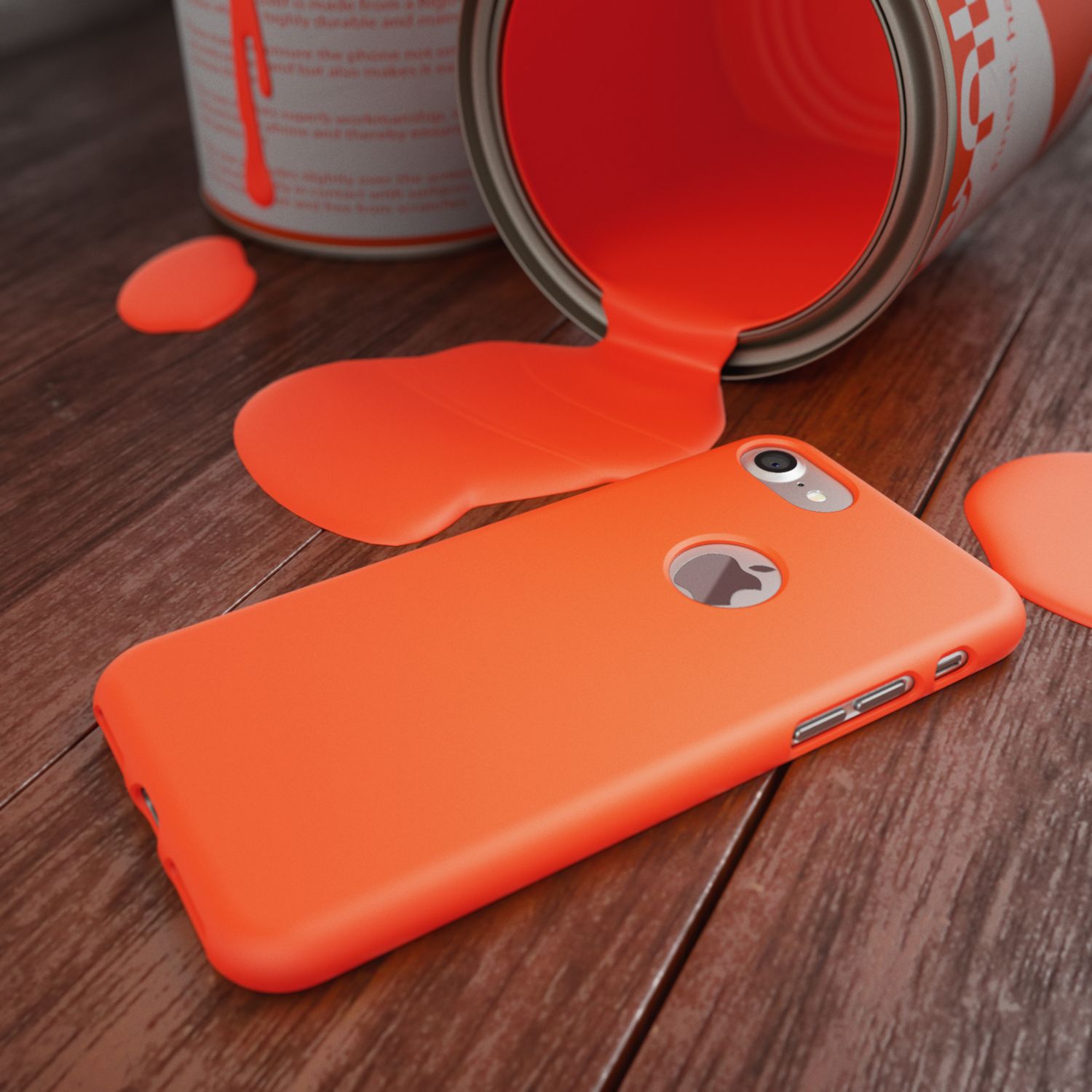 Apple iPhone 7 Handy Hülle von NALIA, Slim Silikon Neon Case Dünnes Phone Cover Orange NALIA Protective Hülle