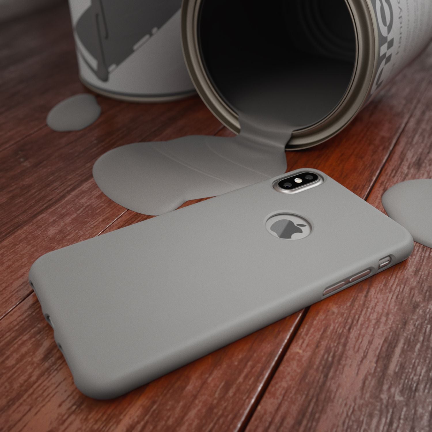 NALIA Handyhülle für Apple iPhone XS Max, Ultra-Slim TPU Hülle Silikon Neon Case Grau NALIA Protective Hülle