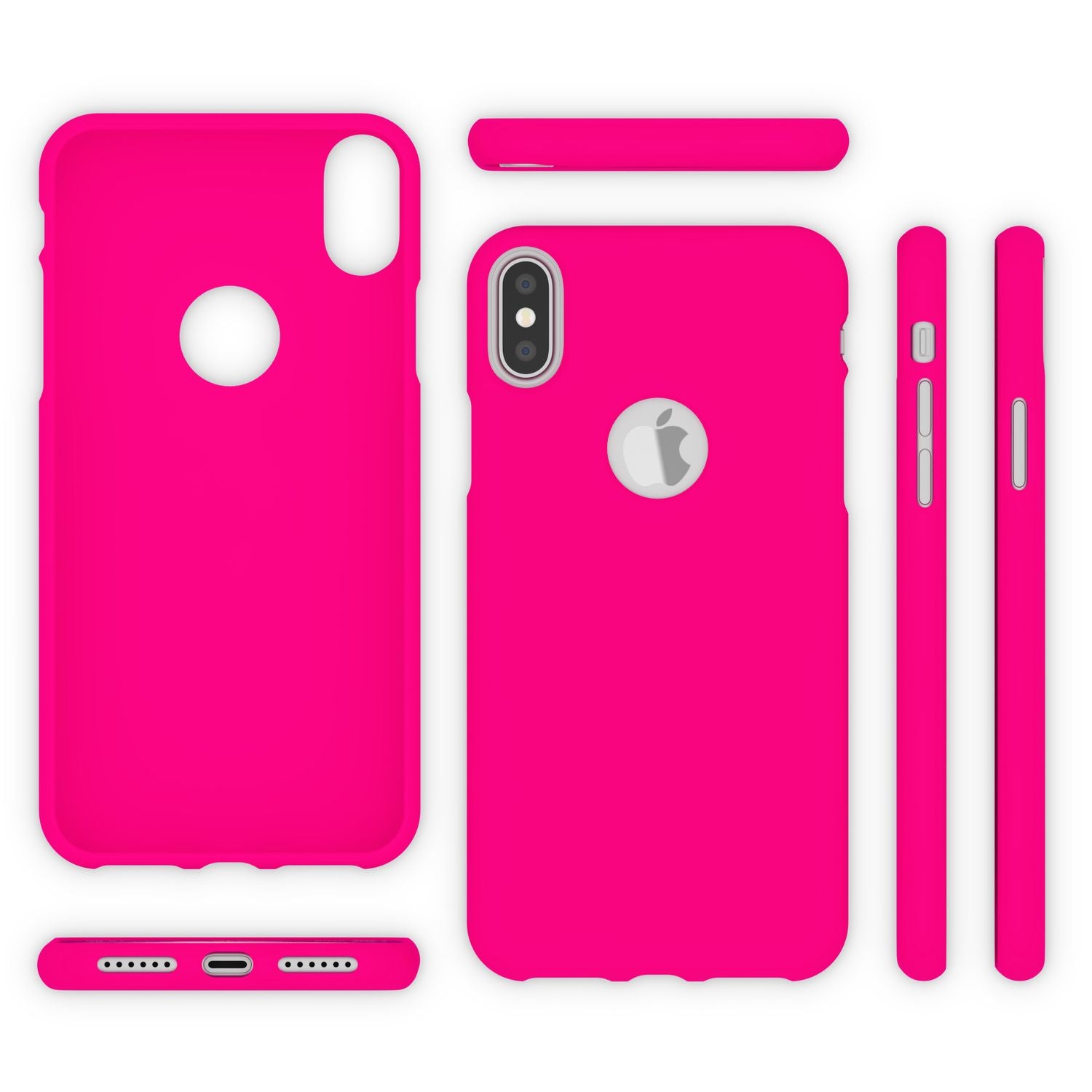 NALIA Handyhülle für Apple iPhone XS Max, Ultra-Slim TPU Hülle Silikon Neon Case Pink NALIA Protective Hülle