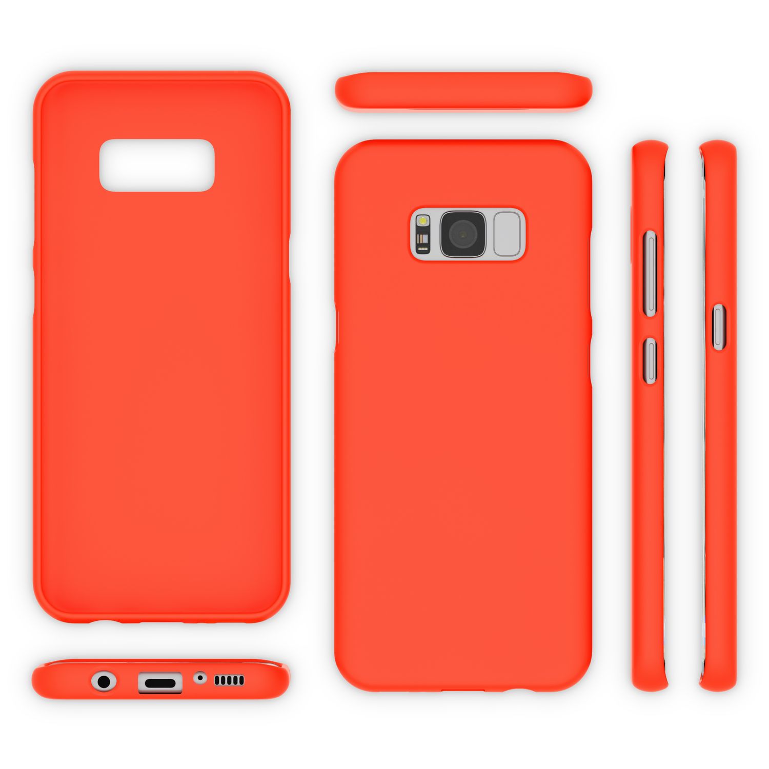 Samsung Galaxy S8 Handy Hülle von NALIA, Ultra Slim TPU Silikon Neon Case Schutz Gelb NALIA Neon Hülle