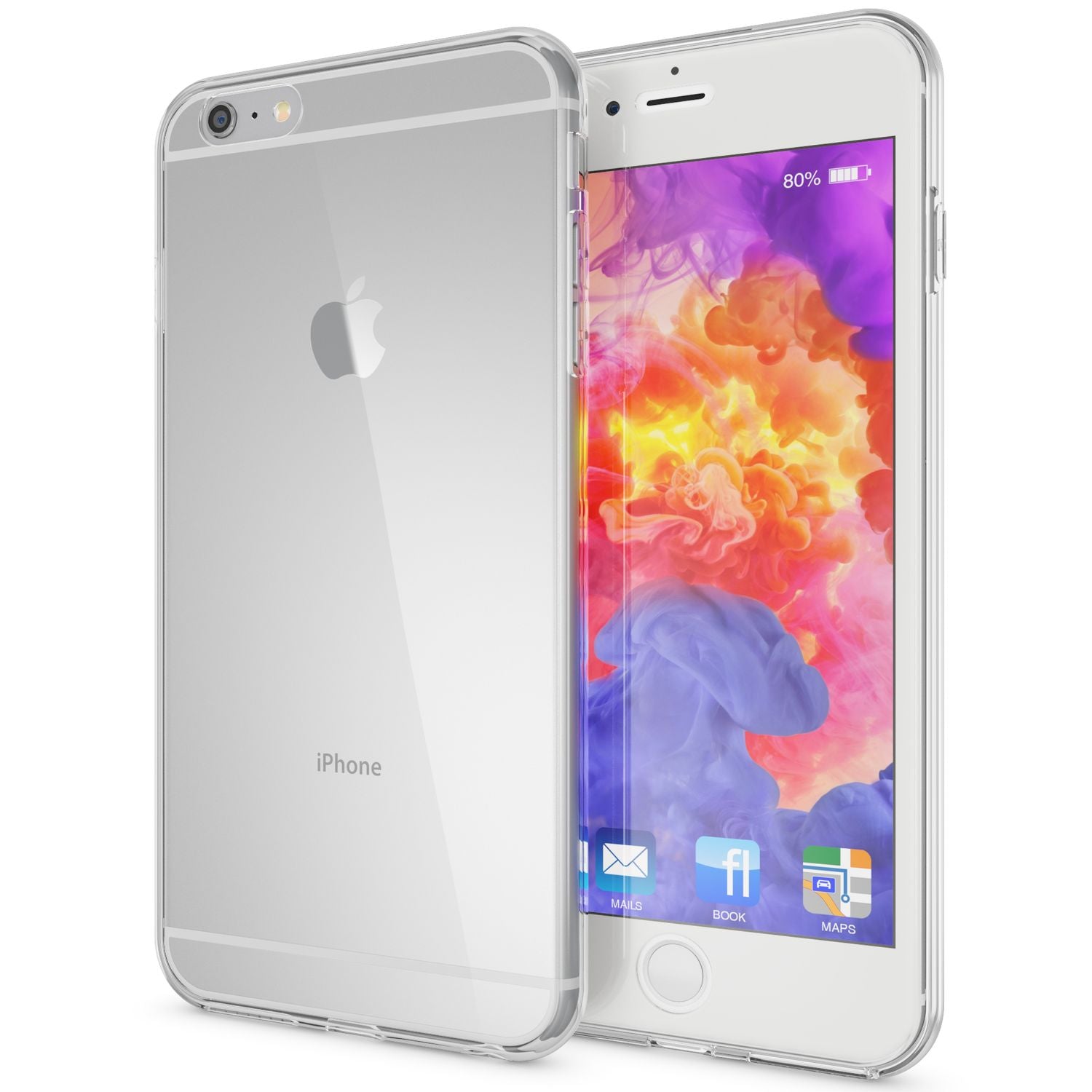 NALIA 360° Hülle Apple iPhone 6 Plus 6S Plus Case klar Komplettschutz Transparent NALIA Protective Hülle