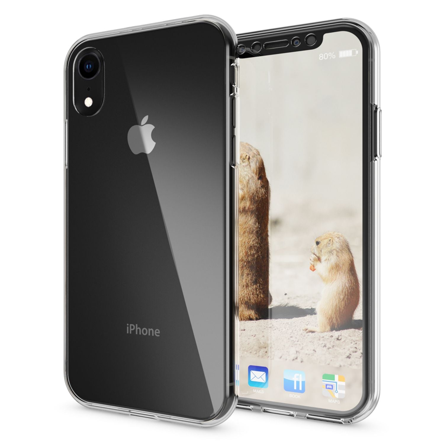 NALIA 360 Grad Handy-Hülle für iPhone XR, Full Cover Rundum Doppel-Schutz Case NALIA