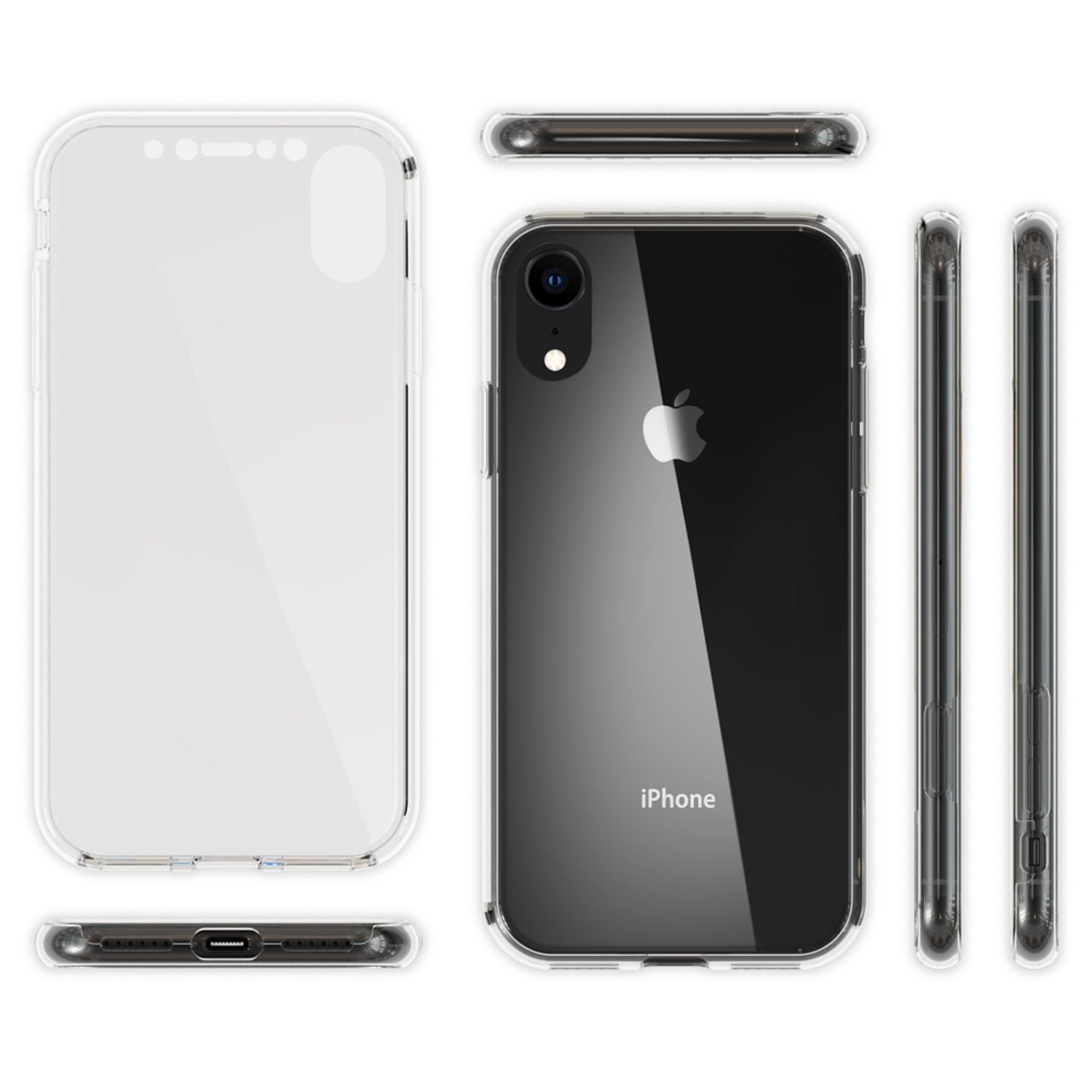 NALIA 360 Grad Handy-Hülle für iPhone XR, Full Cover Rundum Doppel-Schutz Case NALIA