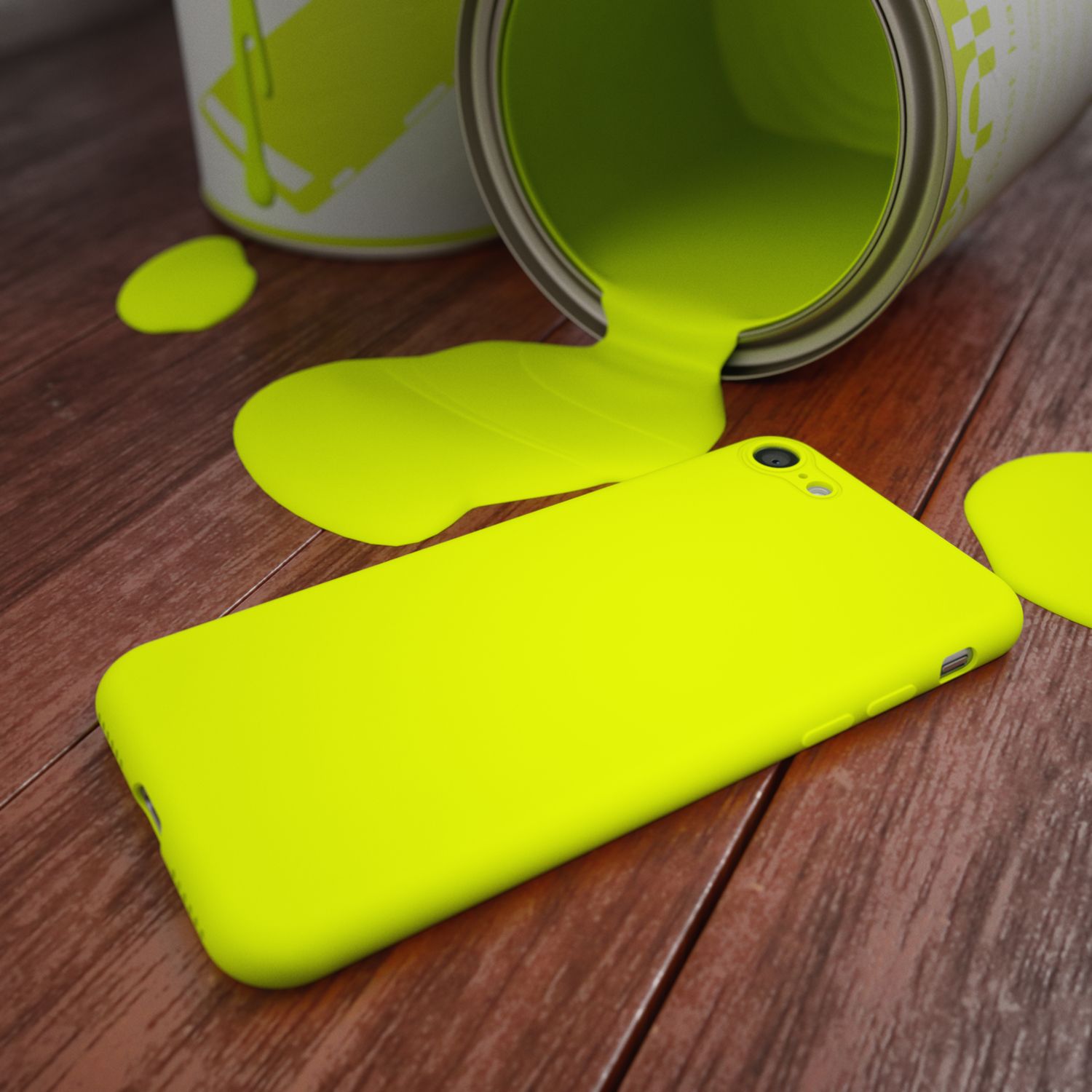 NALIA Neon Hülle für iPhone SE 2022 / SE 2020 / 8 / 7, Schutz Case Handy Cover Orange NALIA Neon Hülle