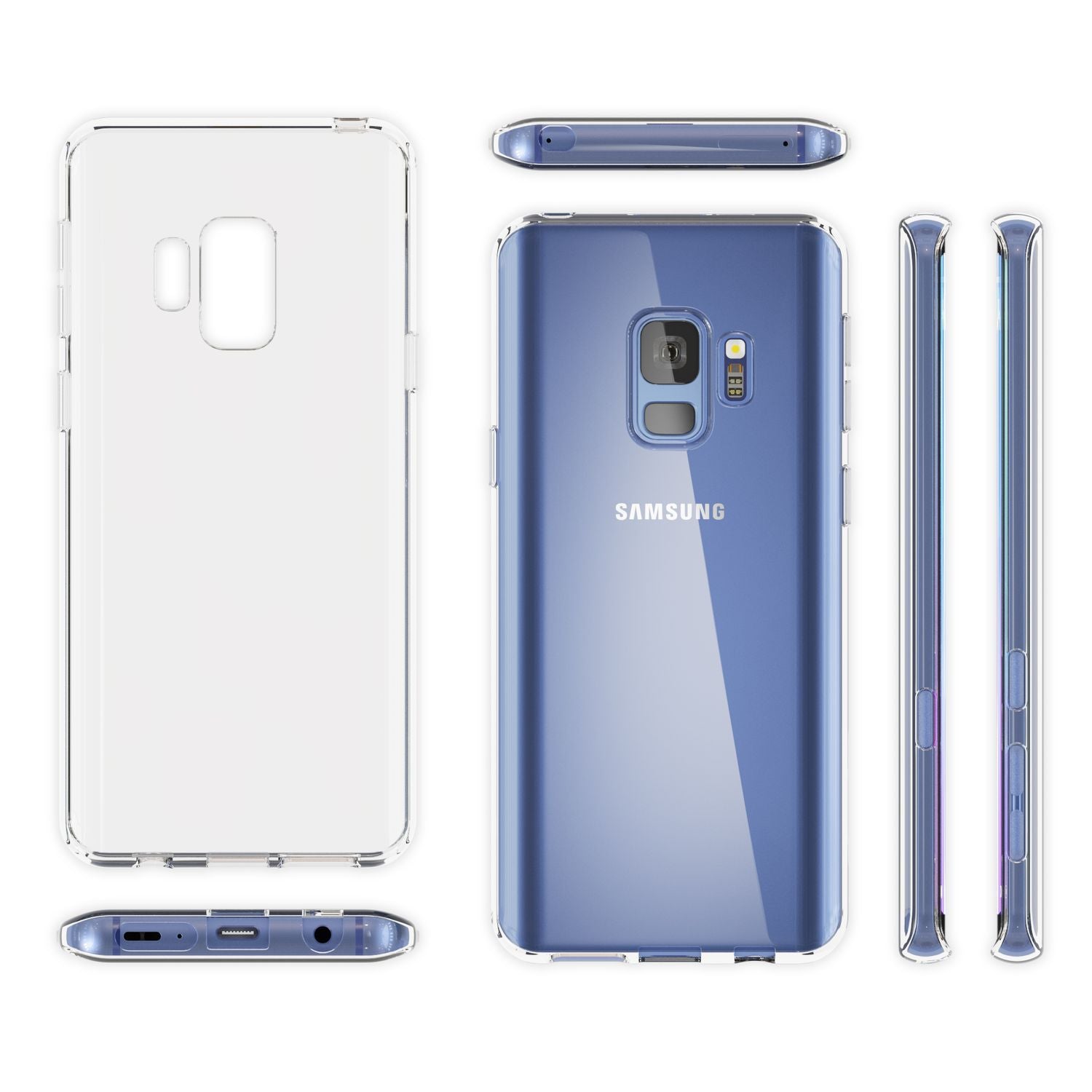 Samsung Galaxy S9 Handy Hülle von NALIA, Soft Slim TPU Silikon Case Cover Schutz Default Title NALIA Transparente Hülle