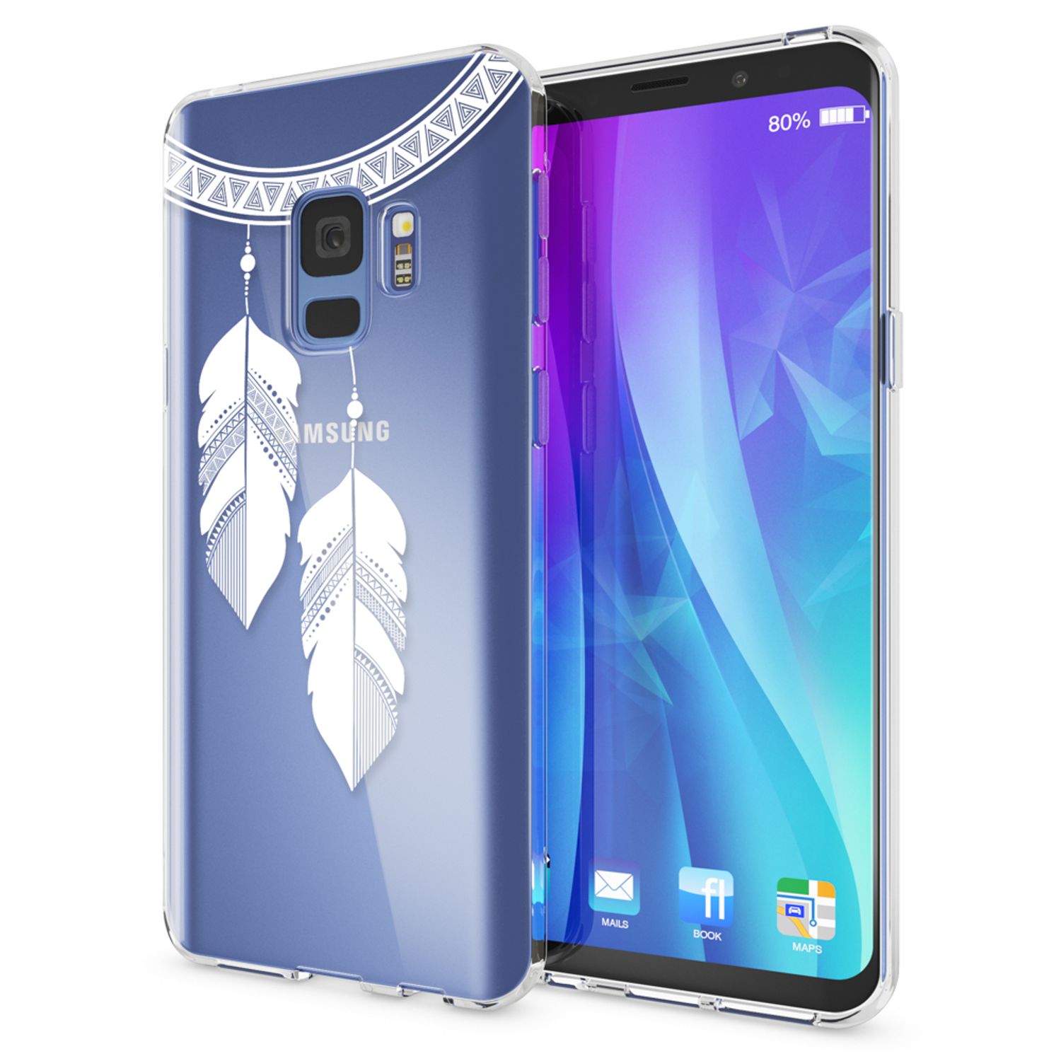 Samsung Galaxy S9 Hülle Handyhülle von NALIA, Slim Silikon Motiv Case Schutzhülle Butterfly Princess NALIA