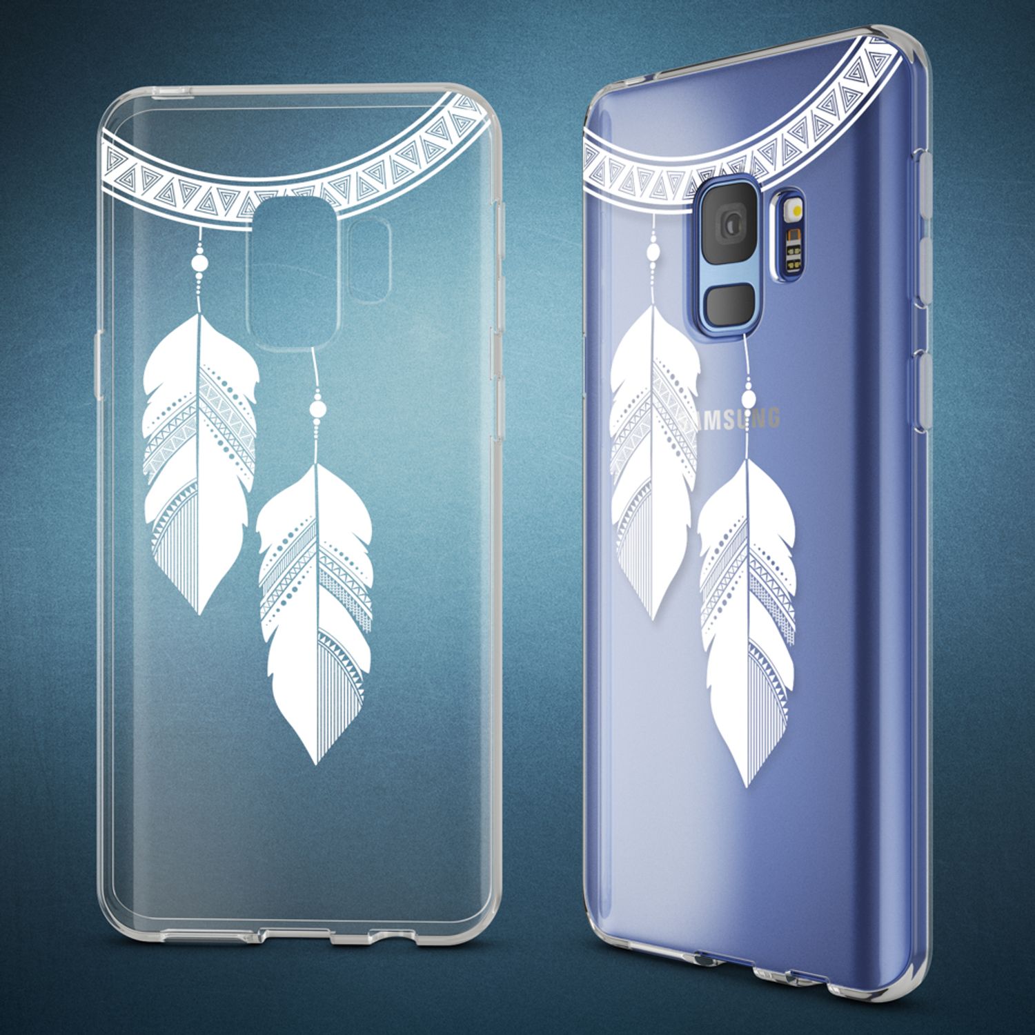 Samsung Galaxy S9 Hülle Handyhülle von NALIA, Slim Silikon Motiv Case Schutzhülle Butterfly Princess NALIA