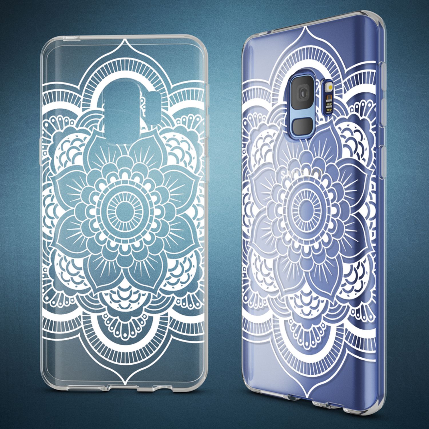 Samsung Galaxy S9 Hülle Handyhülle von NALIA, Slim Silikon Motiv Case Schutzhülle Circle Flowers NALIA