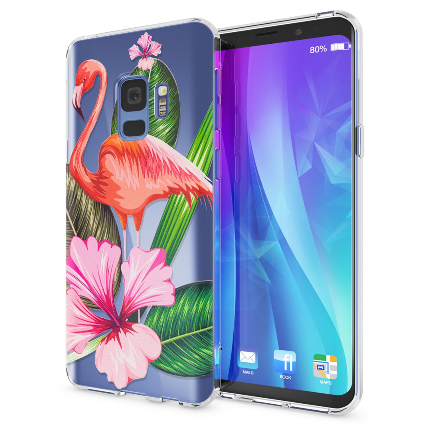 Samsung Galaxy S9 Hülle Handyhülle von NALIA, Slim Silikon Motiv Case Schutzhülle Flamingo Pink NALIA