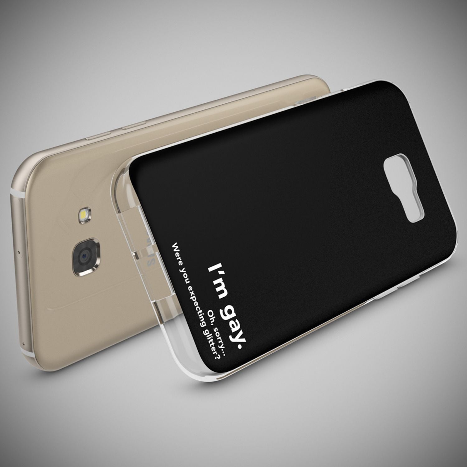Samsung Galaxy A5 2017 Handy Hülle von NALIA, Lustiges Silikon Dünnes Case Cover Gay (Black) NALIA