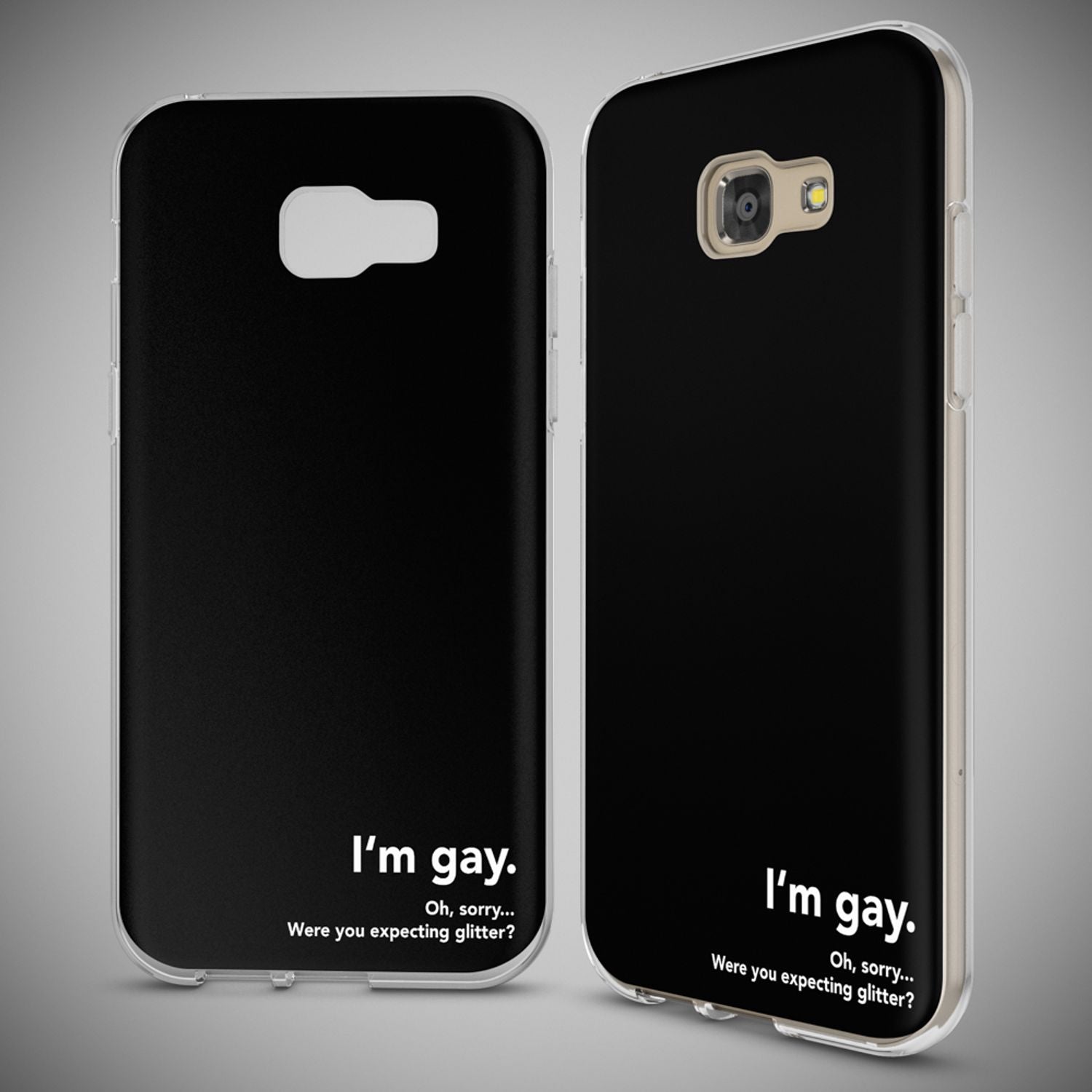 Samsung Galaxy A5 2017 Handy Hülle von NALIA, Lustiges Silikon Dünnes Case Cover Gay (Black) NALIA