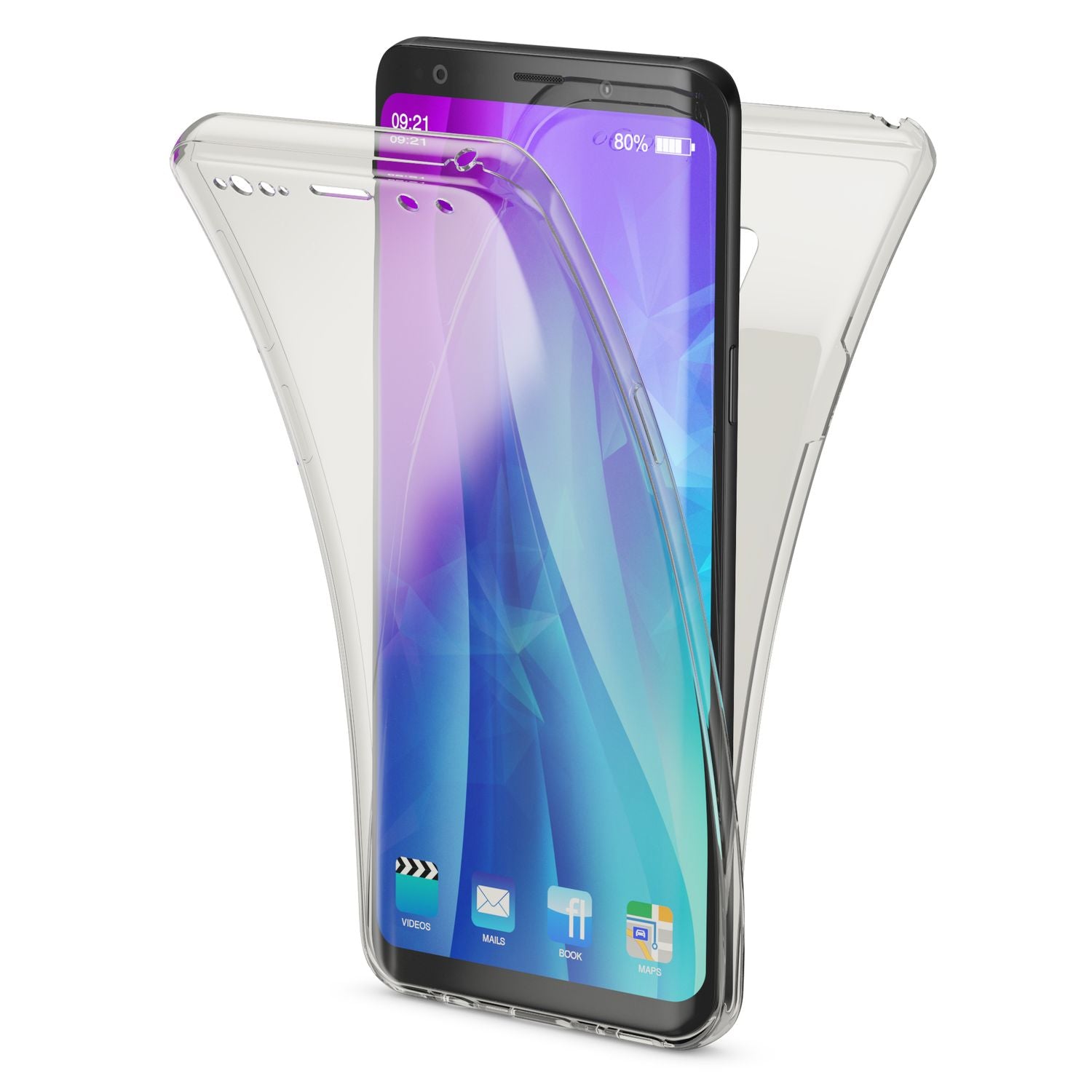 Samsung Galaxy S9 360 Grad Handy Hülle von NALIA Full Cover vorne & hinten Rundum Transparent NALIA