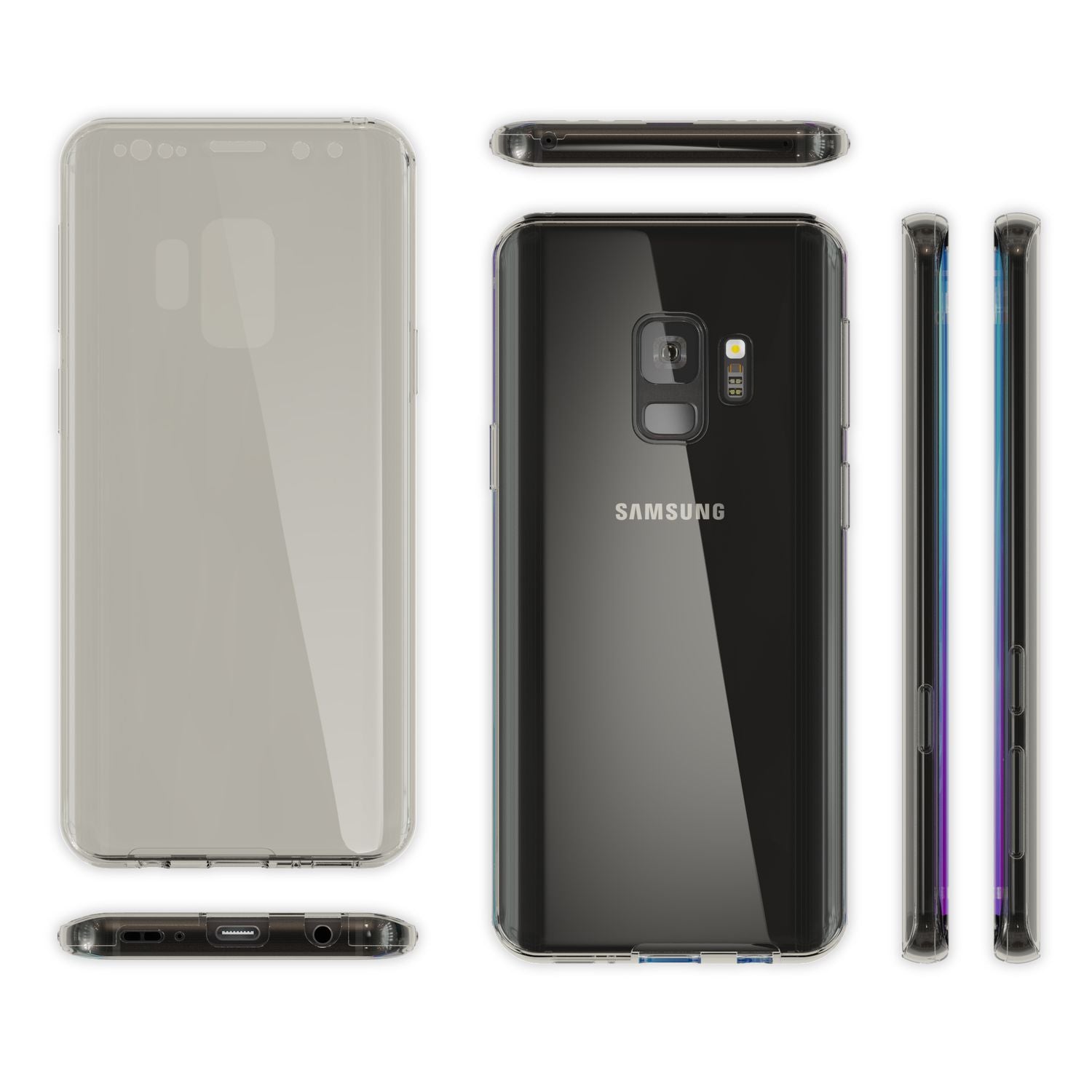 Samsung Galaxy S9 360 Grad Handy Hülle von NALIA Full Cover vorne & hinten Rundum Transparent NALIA