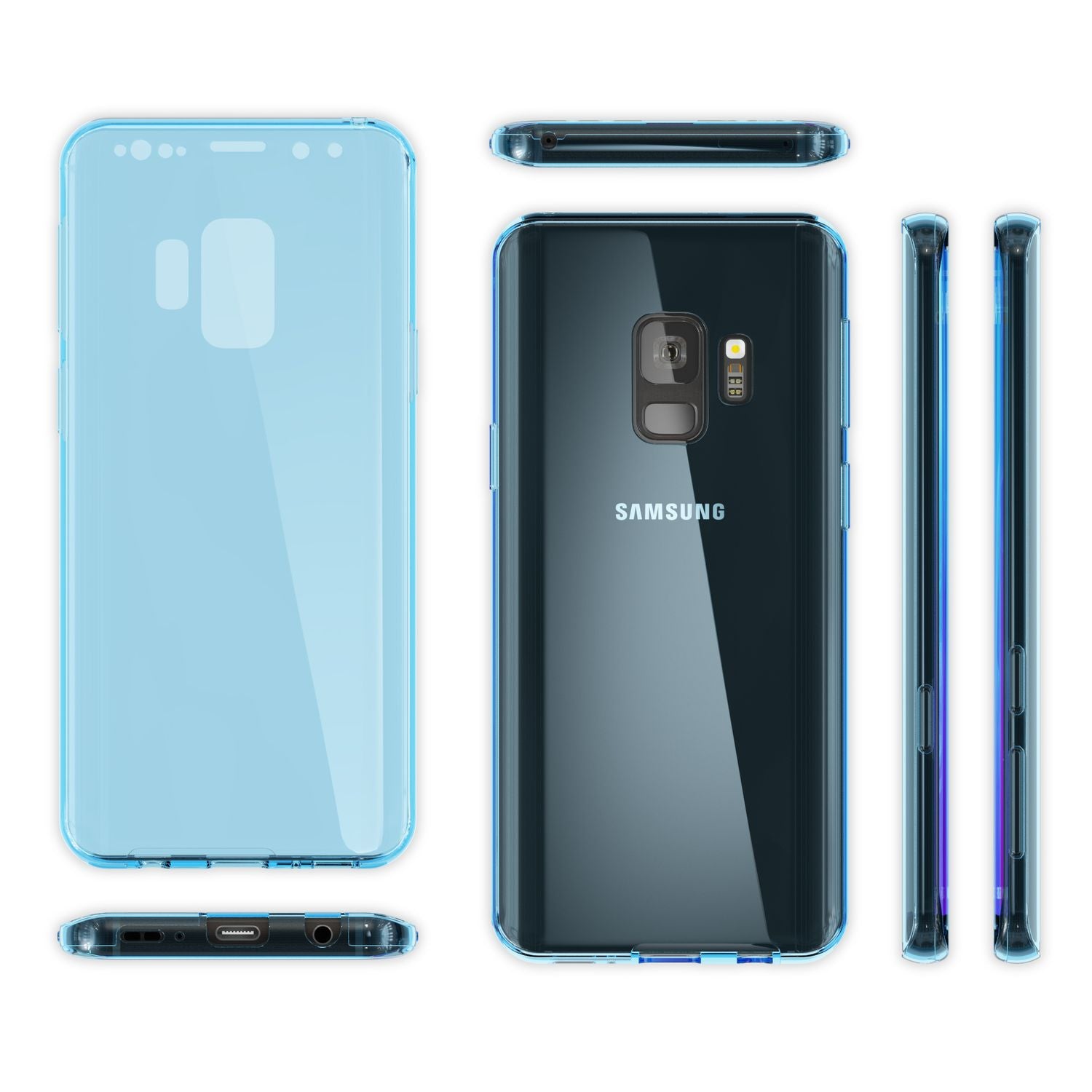 Samsung Galaxy S9 360 Grad Handy Hülle von NALIA Full Cover vorne & hinten Rundum Transparent NALIA