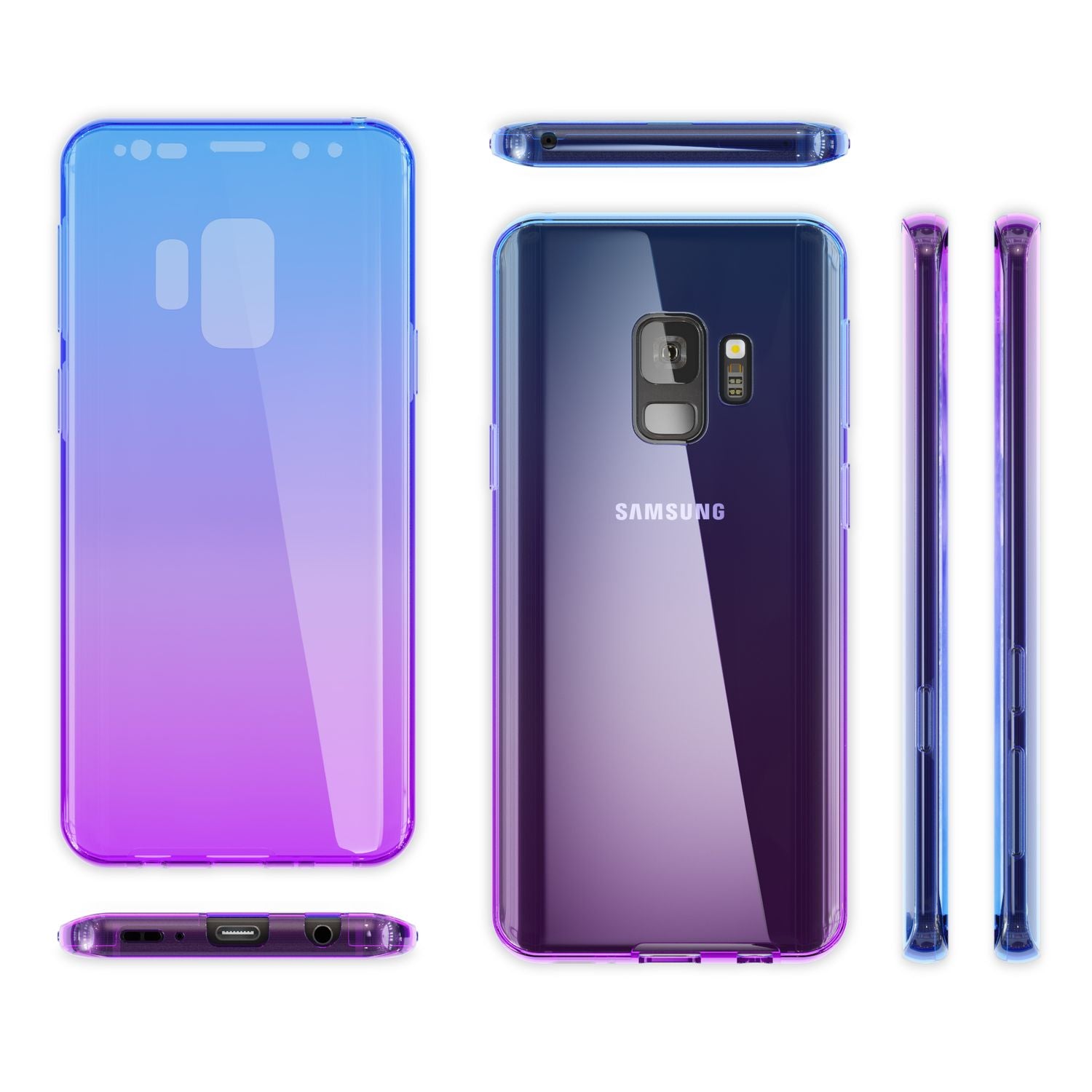 Samsung Galaxy S9 360 Grad Handy Hülle von NALIA Full Cover vorne & hinten Rundum Transparent NALIA