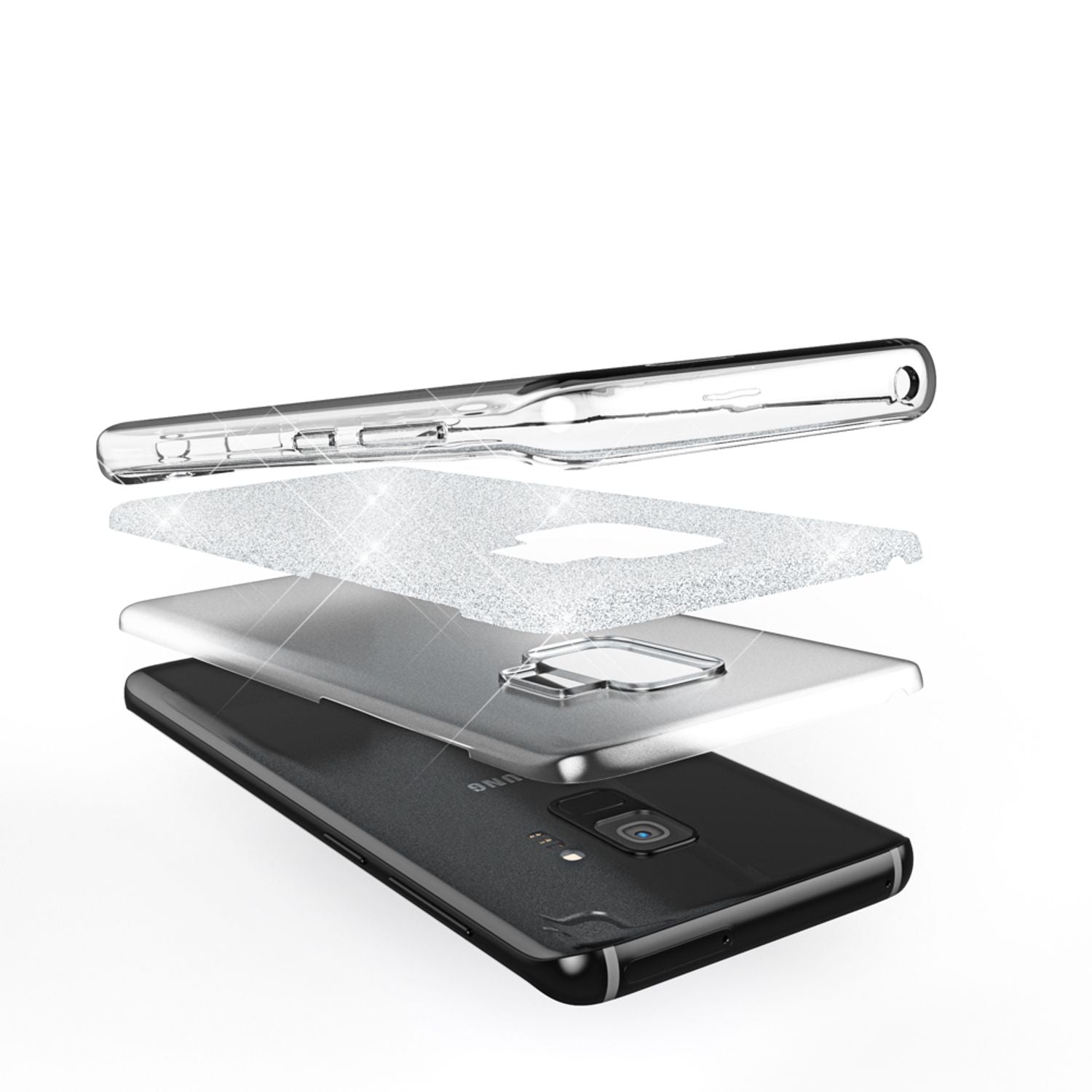 Samsung Galaxy S9 Hülle Handyhülle von NALIA, Glitzer Slim Case Cover Schutzhülle Türkis NALIA Protective Hülle