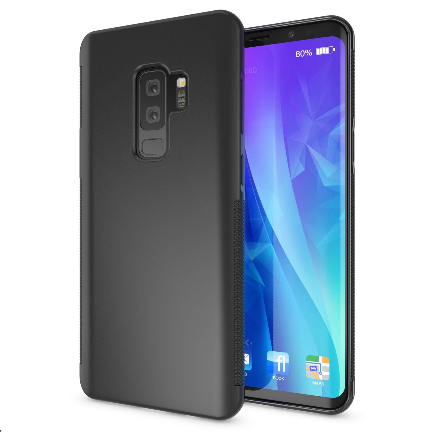 Samsung Galaxy S9 Plus Handy Hülle von NALIA, Silikon Case Cover Bumper Etui Schwarz NALIA