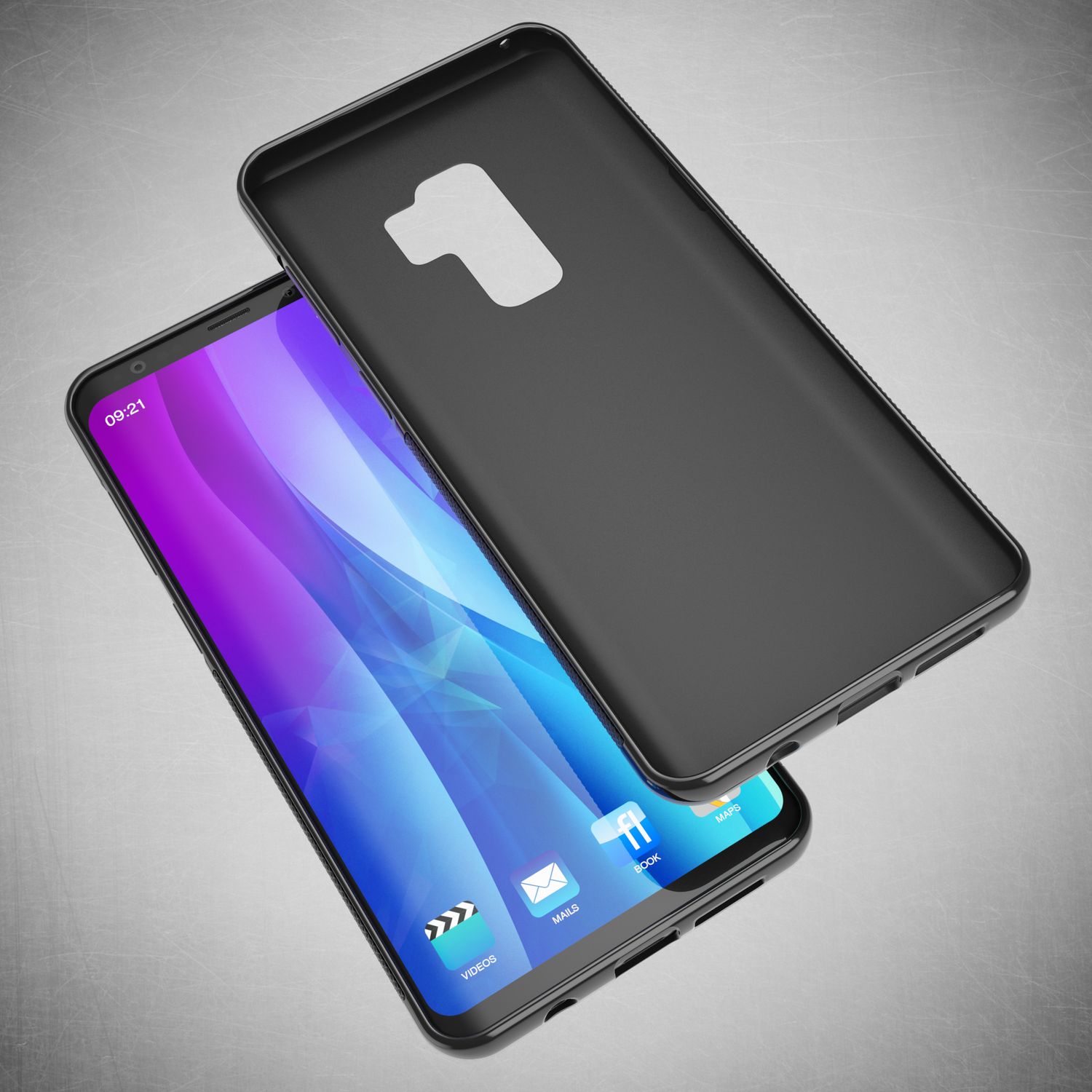Samsung Galaxy S9 Plus Handy Hülle von NALIA, Silikon Case Cover Bumper Etui Schwarz NALIA