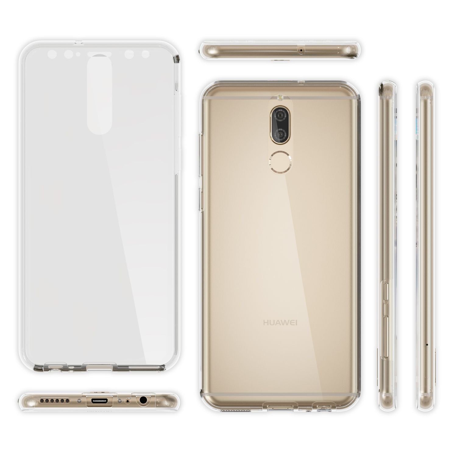 Huawei Mate 10 Lite Hülle 360 Grad Handyhülle von NALIA, Full Cover vorne hinten NALIA