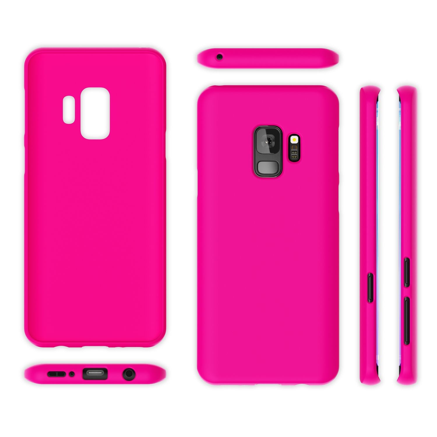 Samsung Galaxy S9 Hülle Handyhülle von NALIA, Ultra-Slim TPU Silikon Neon Case Pink NALIA Neon Hülle