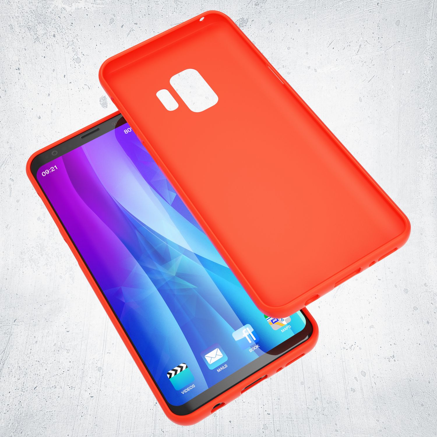 Samsung Galaxy S9 Hülle Handyhülle von NALIA, Ultra-Slim TPU Silikon Neon Case Orange NALIA Neon Hülle