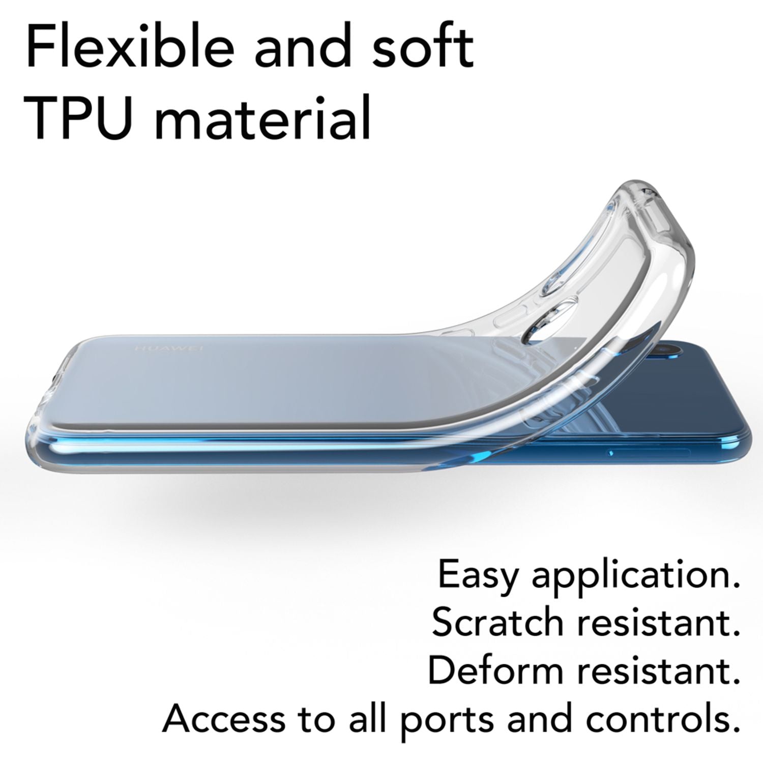 NALIA Handyhülle für Huawei P20 Lite Hülle, Durchsichtige Silikon Schutzhülle Default Title NALIA Transparente Hülle