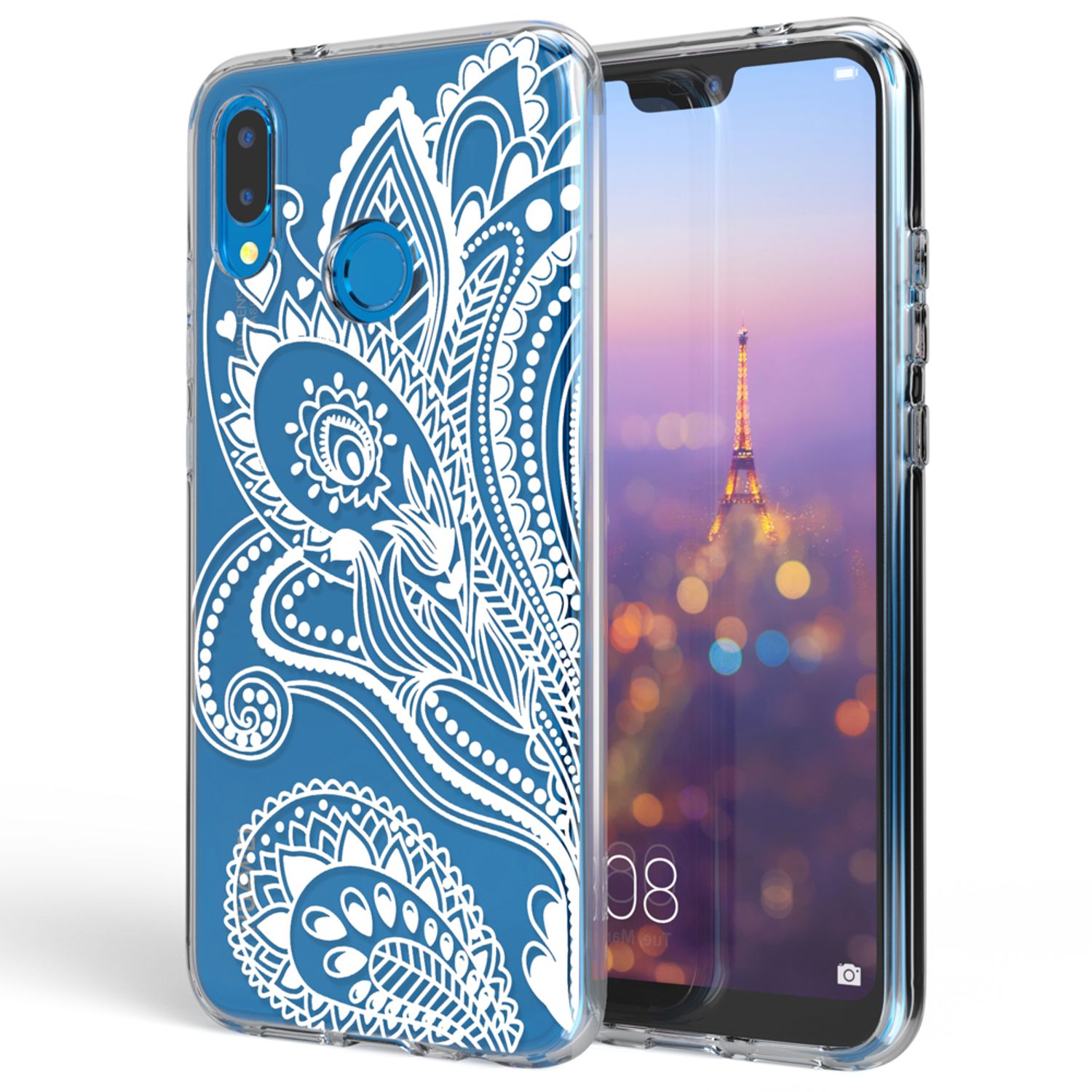 Huawei P20 Lite Hülle Handyhülle von NALIA, Slim Motiv Silikon Cover Schutzhülle NALIA