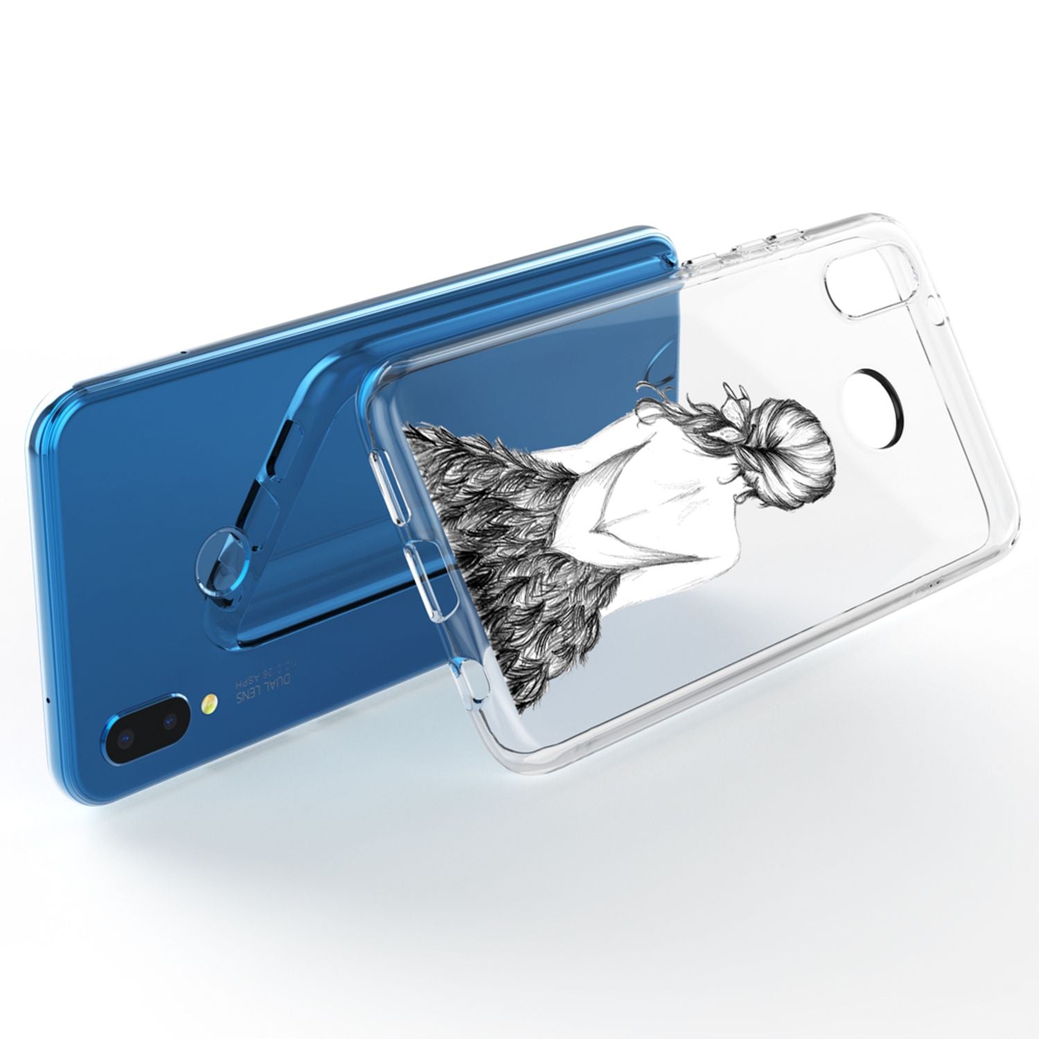 Huawei P20 Lite Hülle Handyhülle von NALIA, Slim Motiv Silikon Cover Schutzhülle NALIA