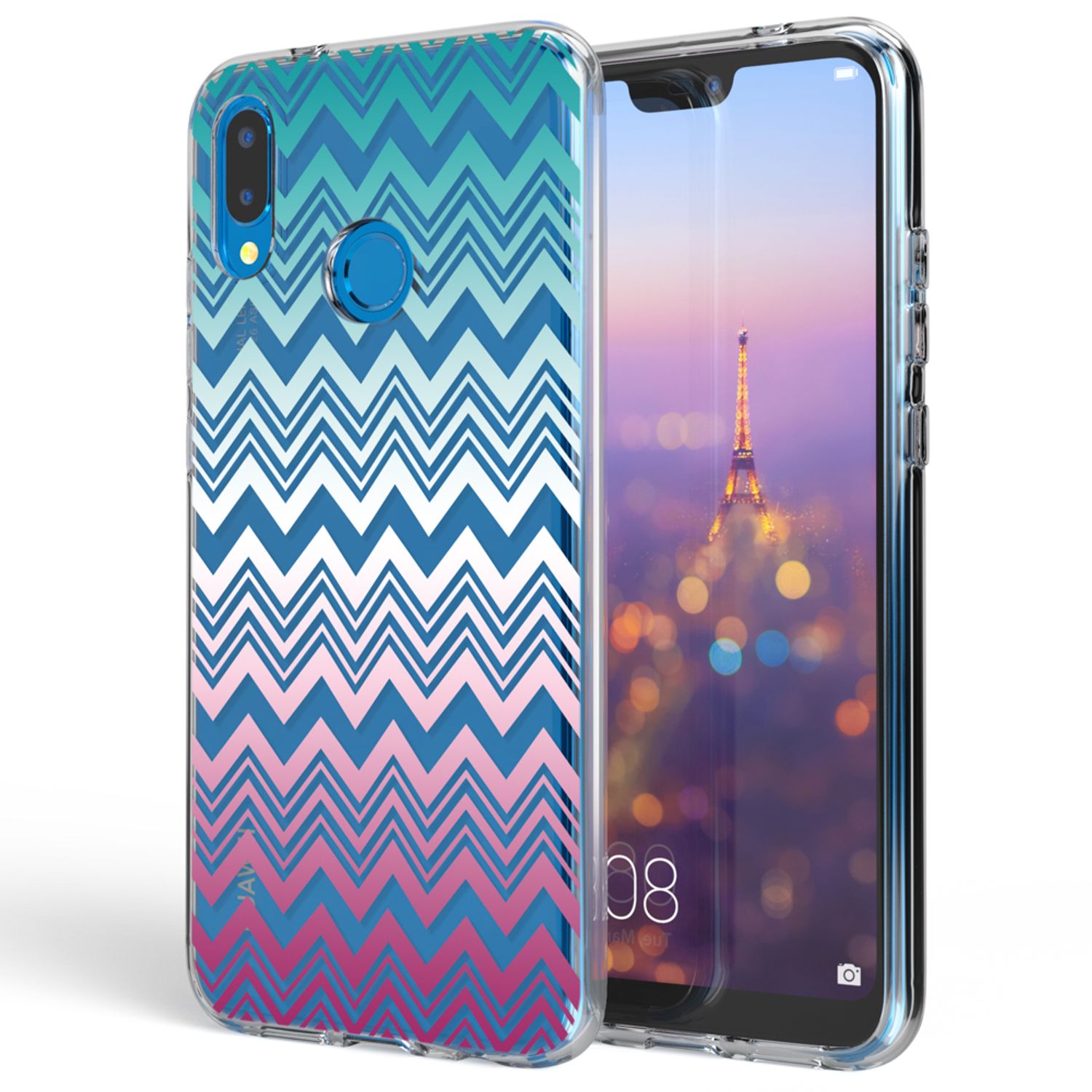 Huawei P20 Lite Hülle Handyhülle von NALIA, Slim Motiv Silikon Cover Schutzhülle NALIA