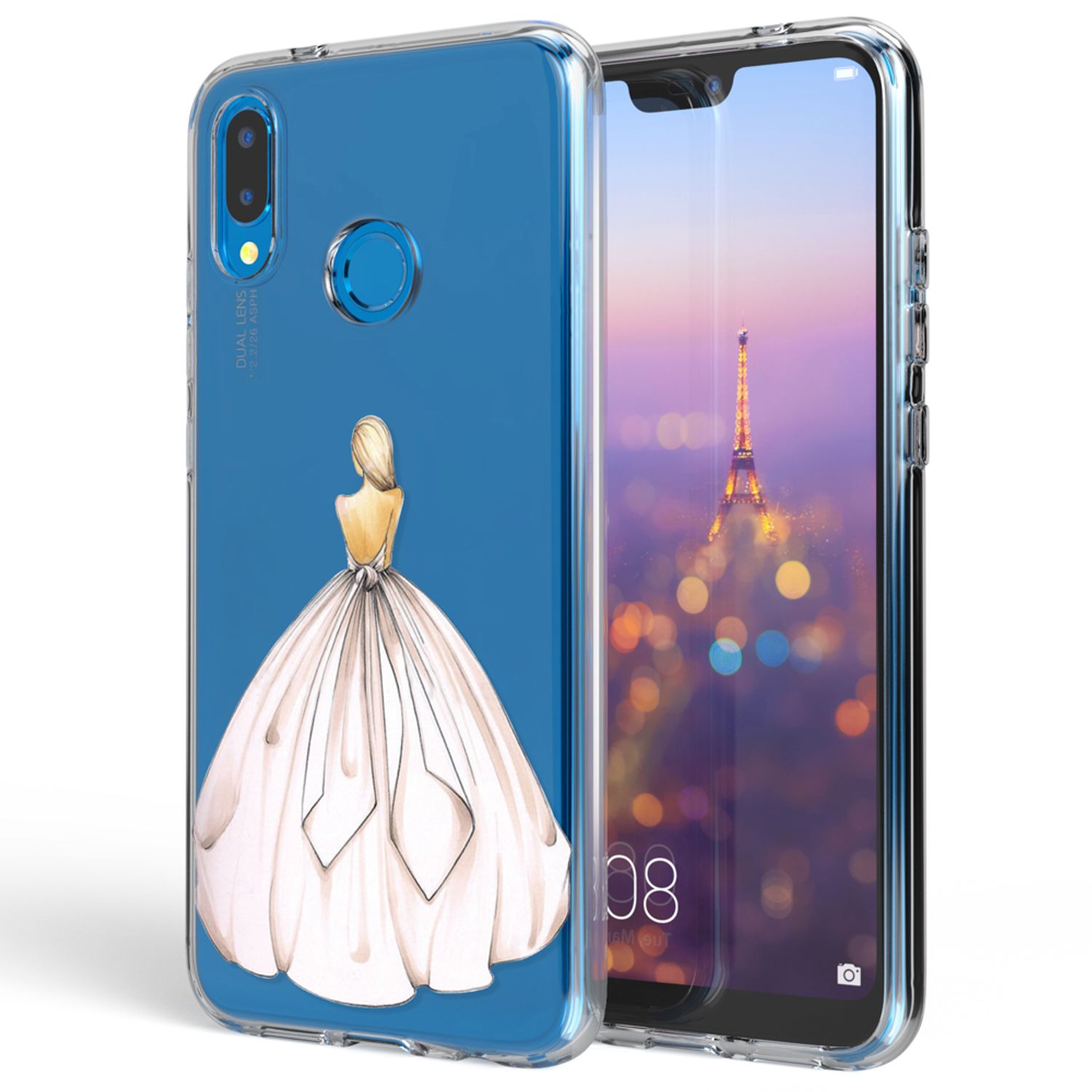 Huawei P20 Lite Hülle Handyhülle von NALIA, Slim Motiv Silikon Cover Schutzhülle NALIA