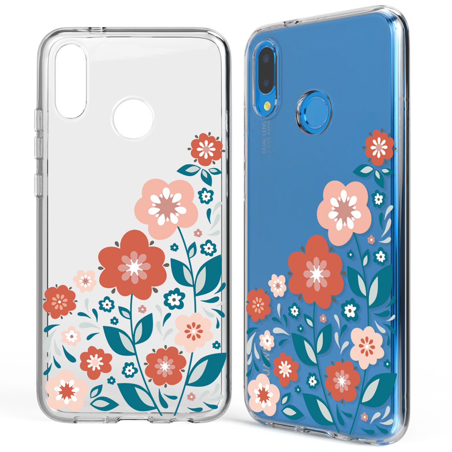 Huawei P20 Lite Hülle Handyhülle von NALIA, Slim Motiv Silikon Cover Schutzhülle NALIA