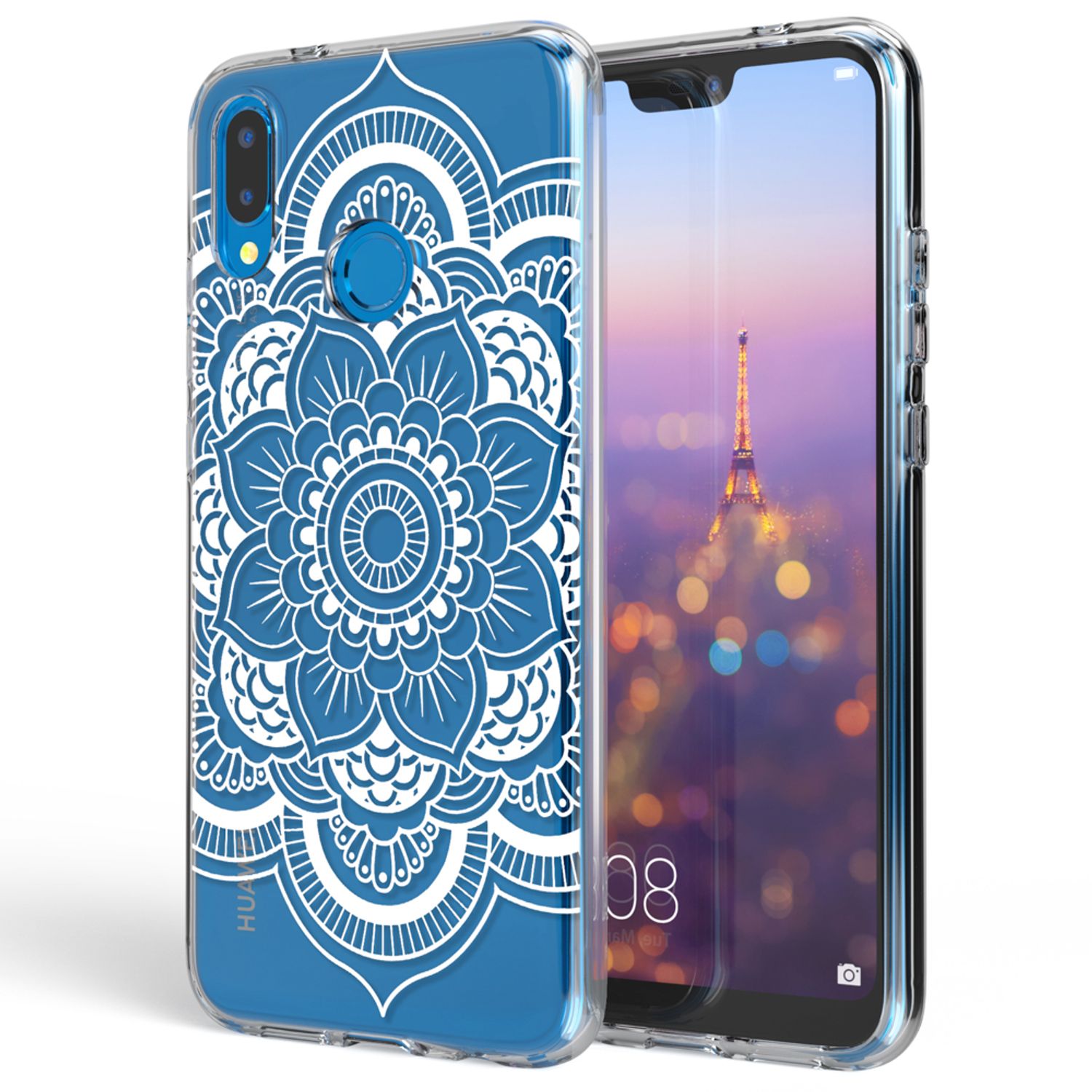 Huawei P20 Lite Hülle Handyhülle von NALIA, Slim Motiv Silikon Cover Schutzhülle NALIA