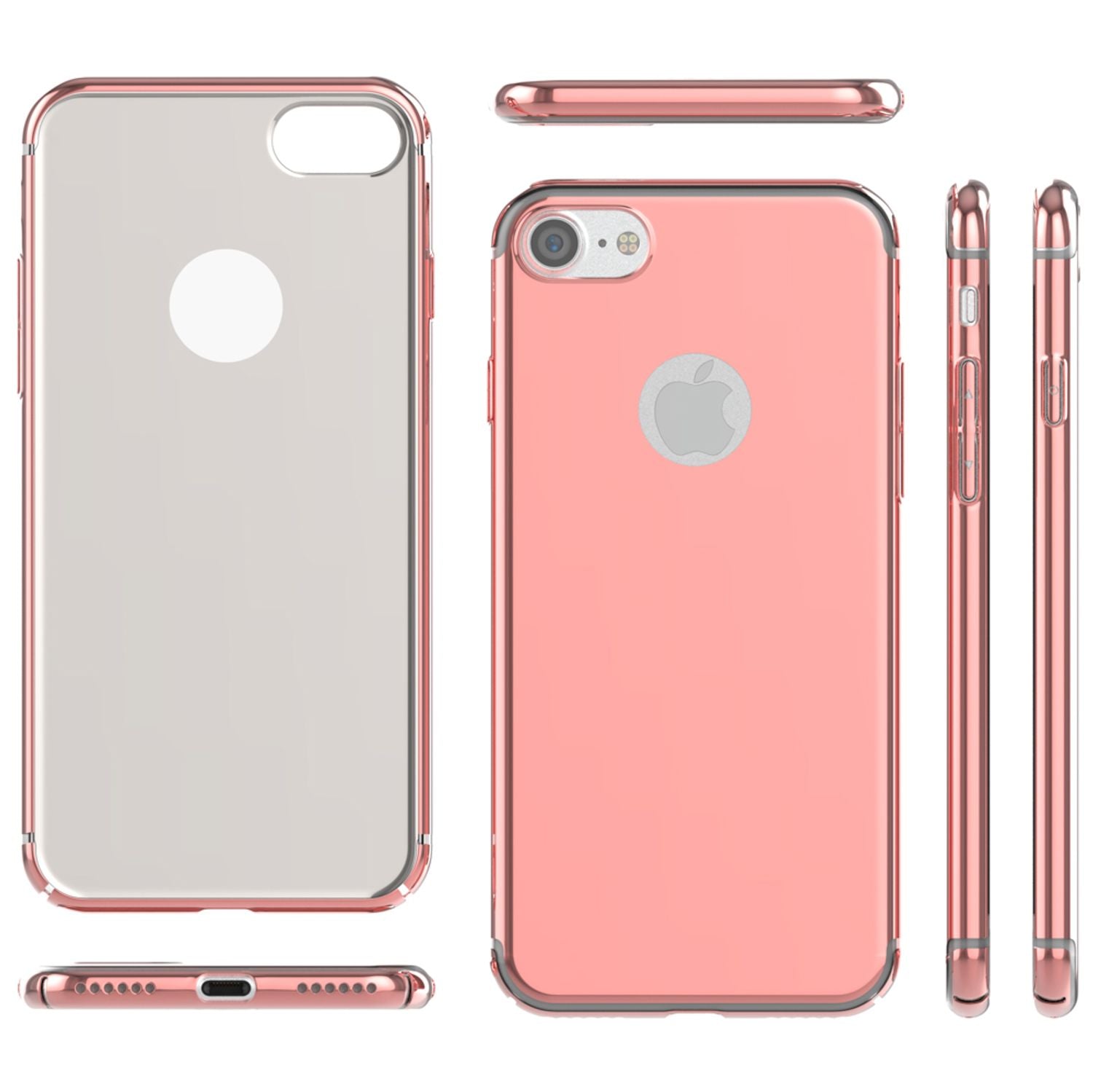 iPhone 7 Spiegel Handy Hülle von NALIA, Ultra Slim Cover Mirror Case Hard Cover NALIA