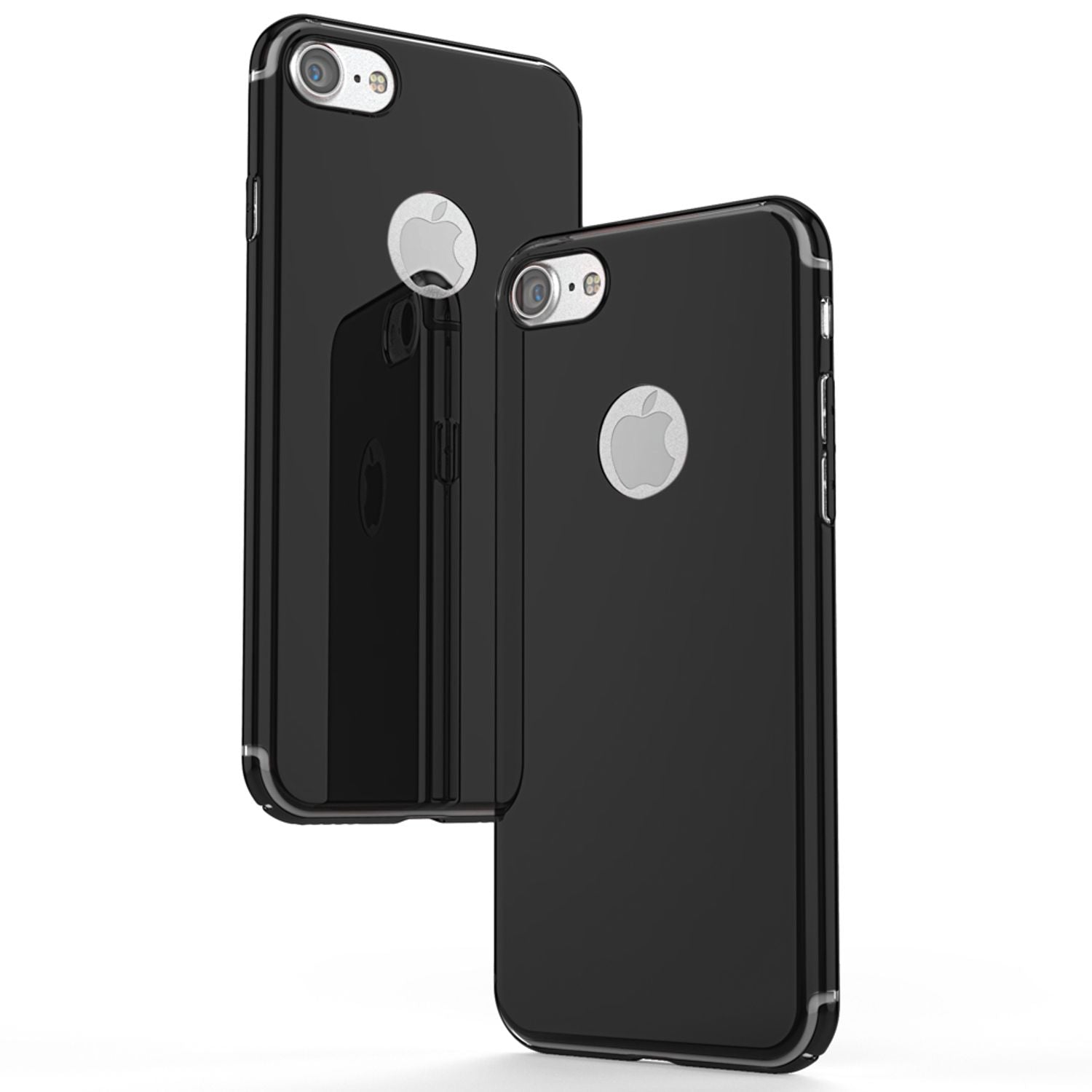 iPhone 7 Spiegel Handy Hülle von NALIA, Ultra Slim Cover Mirror Case Hard Cover Schwarz NALIA