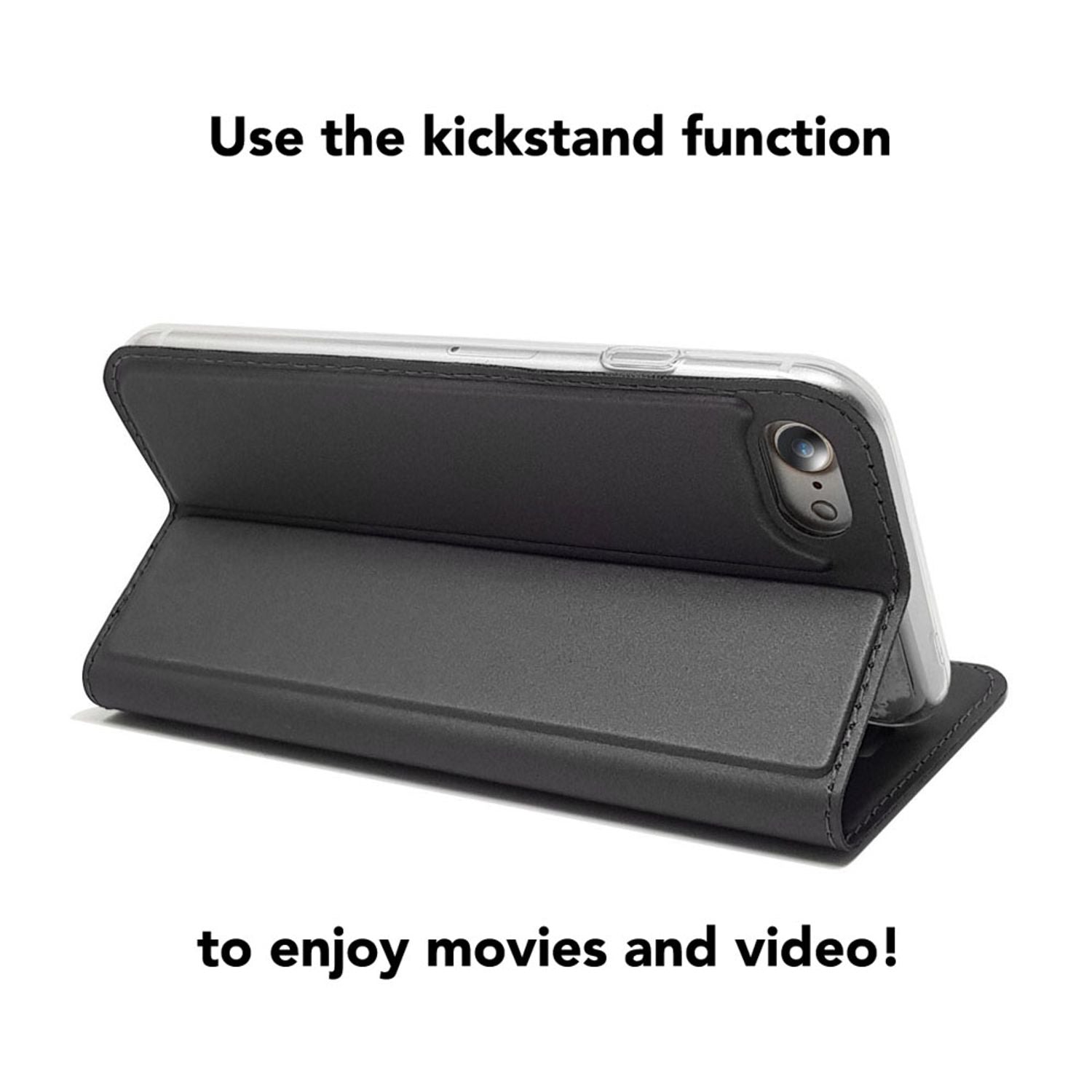 NALIA Klapp Hülle für iPhone SE 2022 / SE 2020 / 8 / 7, Handy Case Kunst Leder Rose Gold NALIA