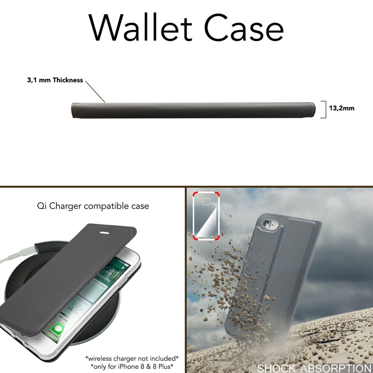 NALIA Klapp Hülle für iPhone SE 2022 / SE 2020 / 8 / 7, Handy Case Kunst Leder Rose Gold NALIA