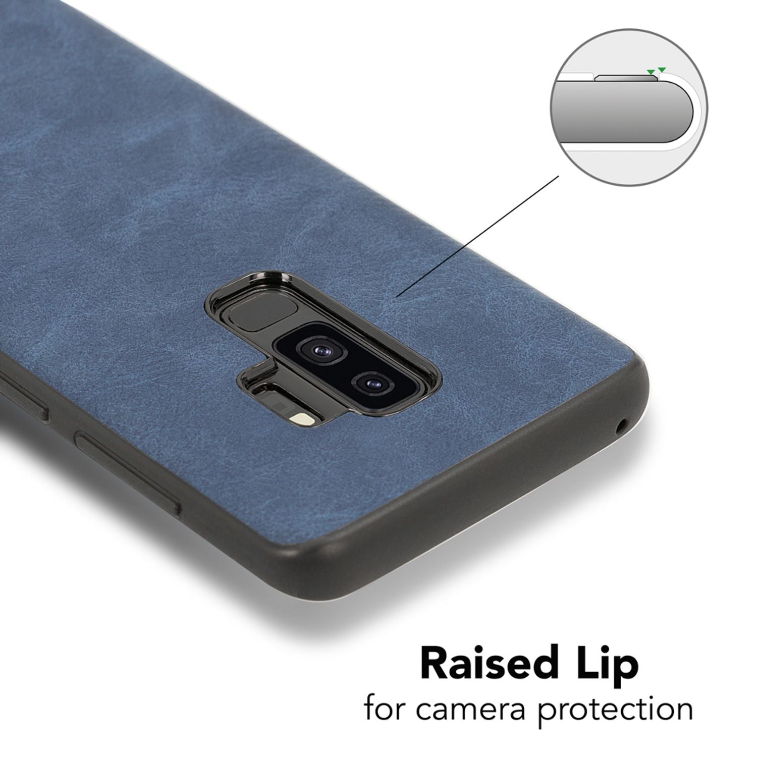 Samsung Galaxy S9 Plus Kunstleder Hülle von NALIA, Schutzhülle Dünne Handy Hülle Blau NALIA