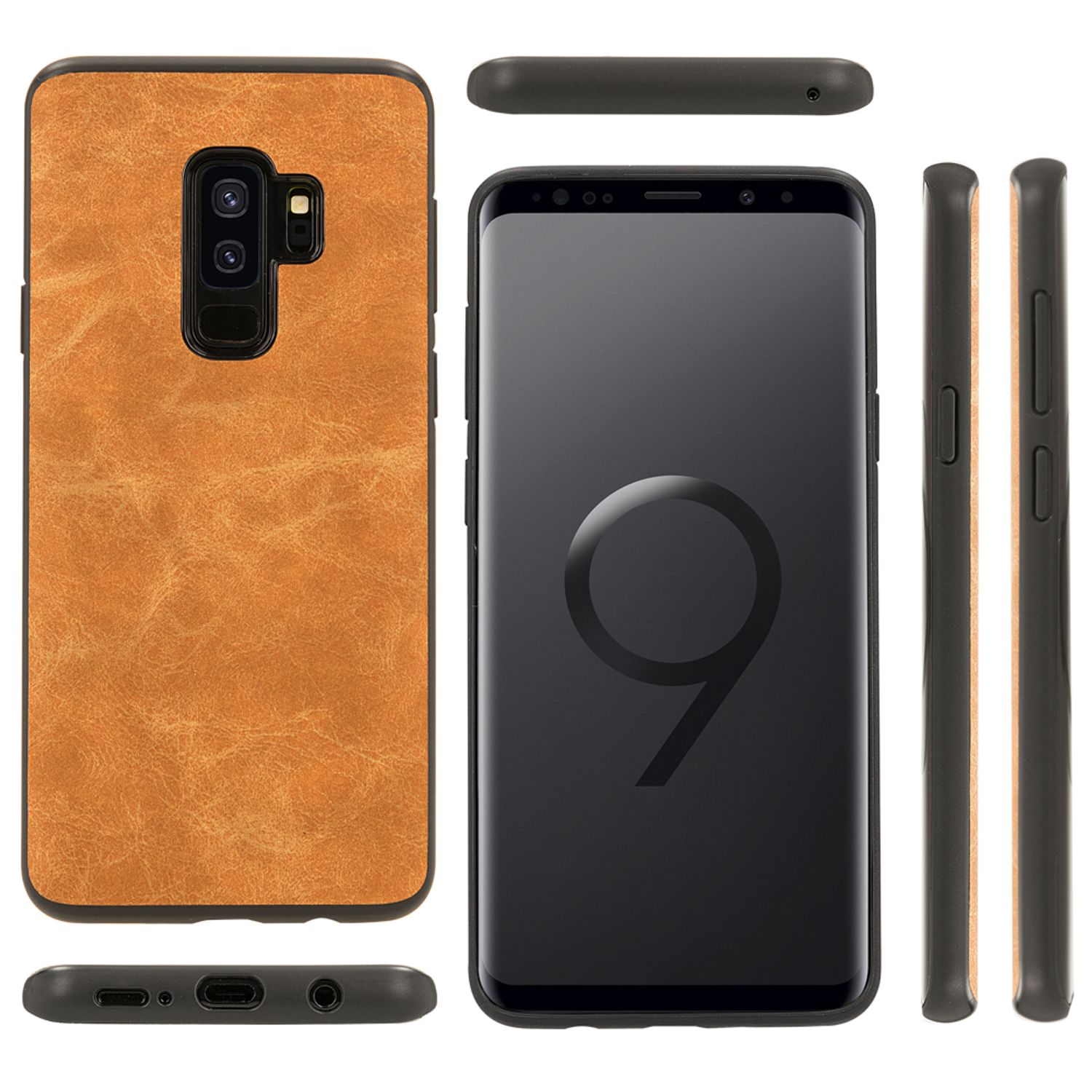 Samsung Galaxy S9 Plus Kunstleder Hülle von NALIA, Schutzhülle Dünne Handy Hülle Blau NALIA