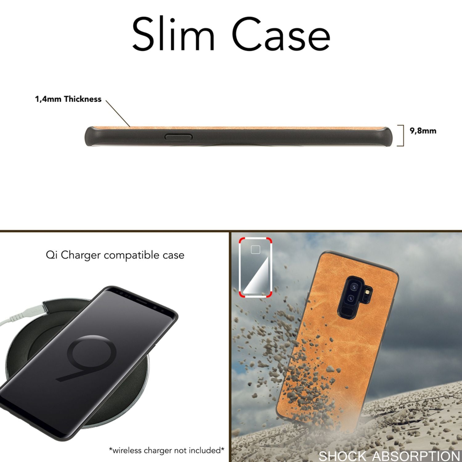 Samsung Galaxy S9 Plus Kunstleder Hülle von NALIA, Schutzhülle Dünne Handy Hülle Blau NALIA